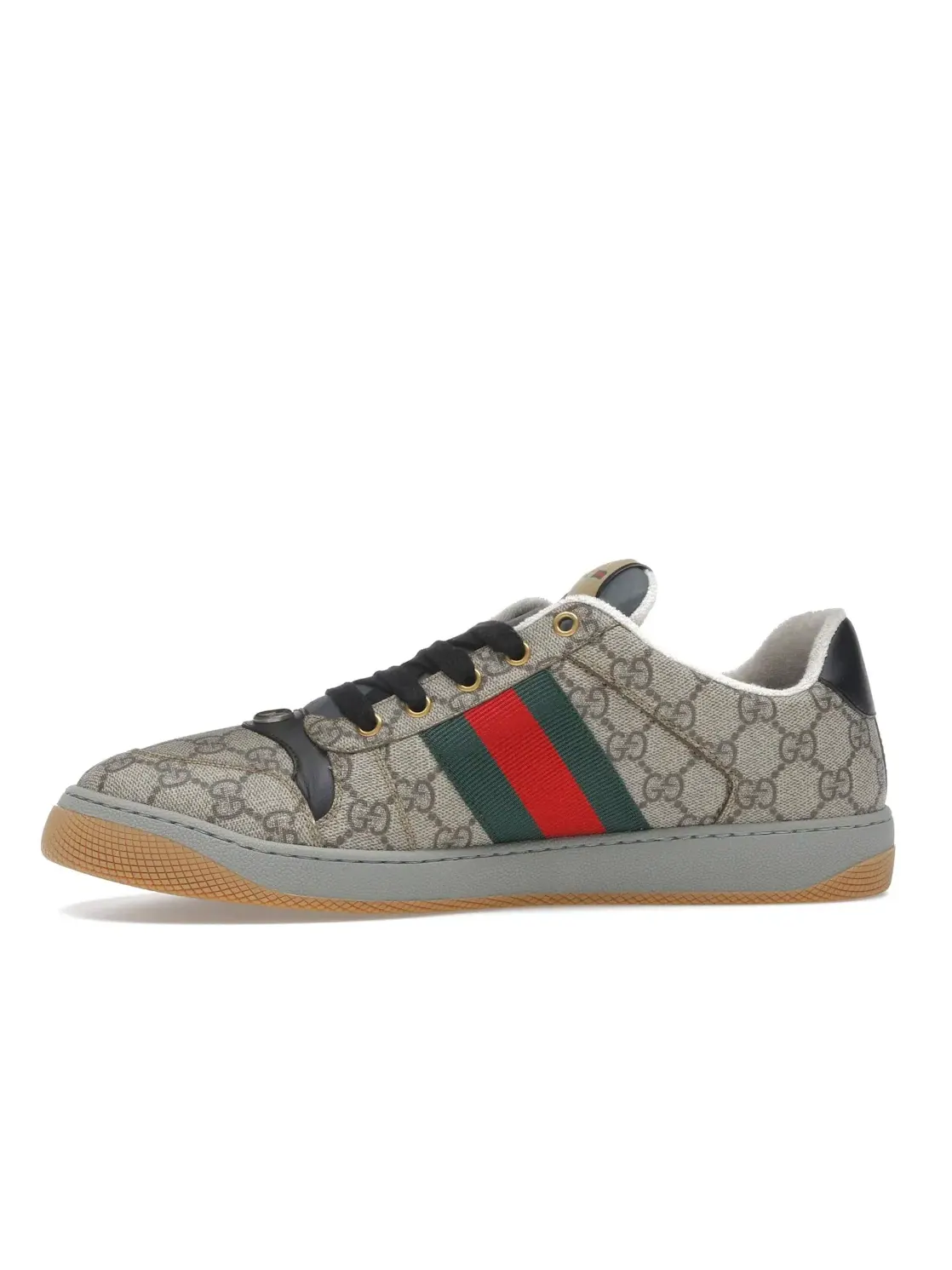 Кроссовки мужские Gucci Screener, с принтом Gucci — изображение 3 из 4, бежевый//красный/зеленый