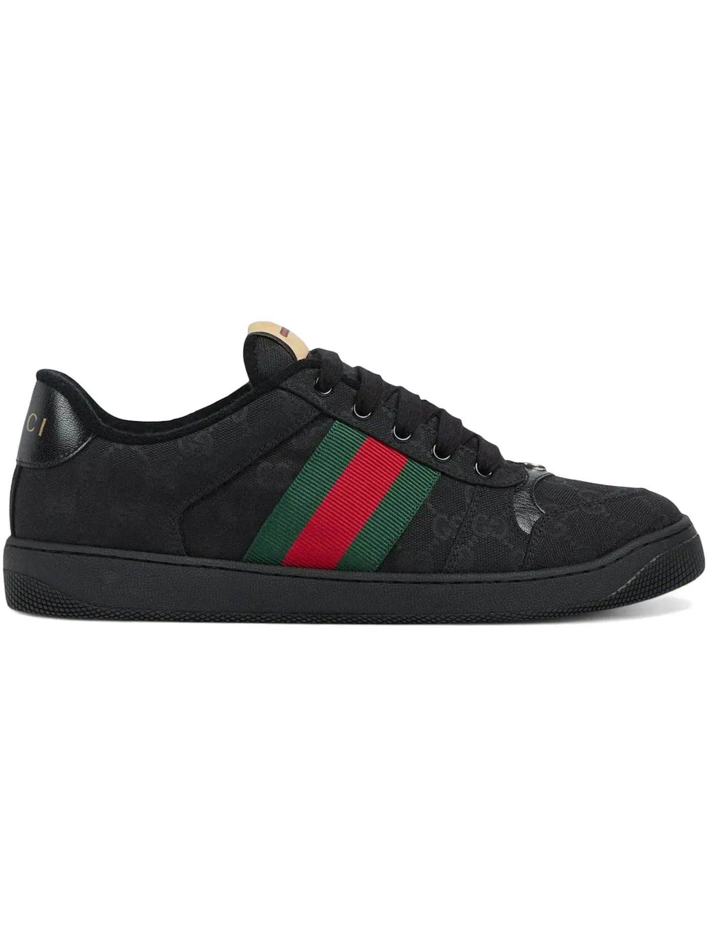 Кеды Gucci Screener с принтом — изображение 1 из 1, черный