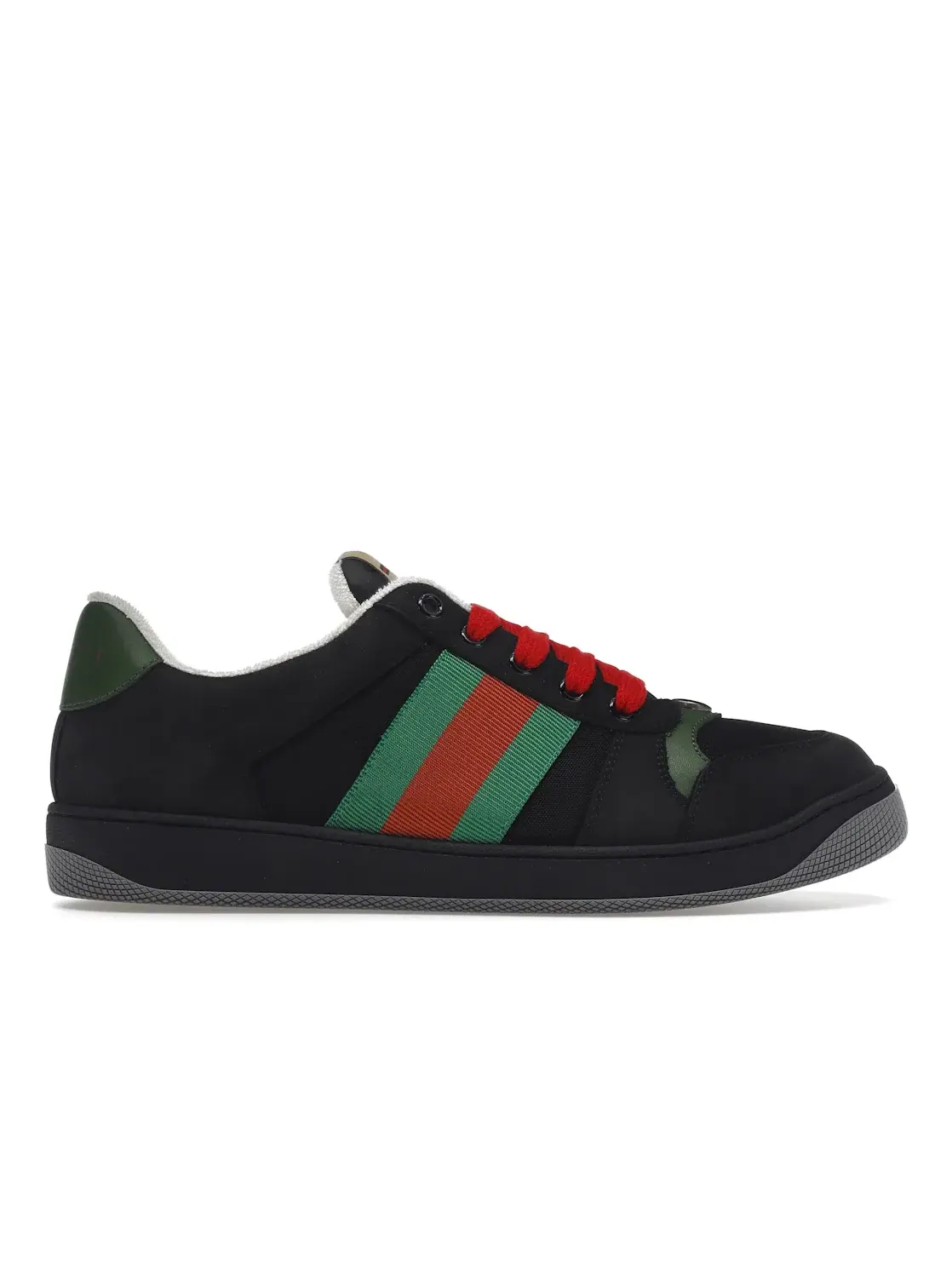 Кроссовки мужские Gucci Screener Замшевые Черные — изображение 1 из 4, черный