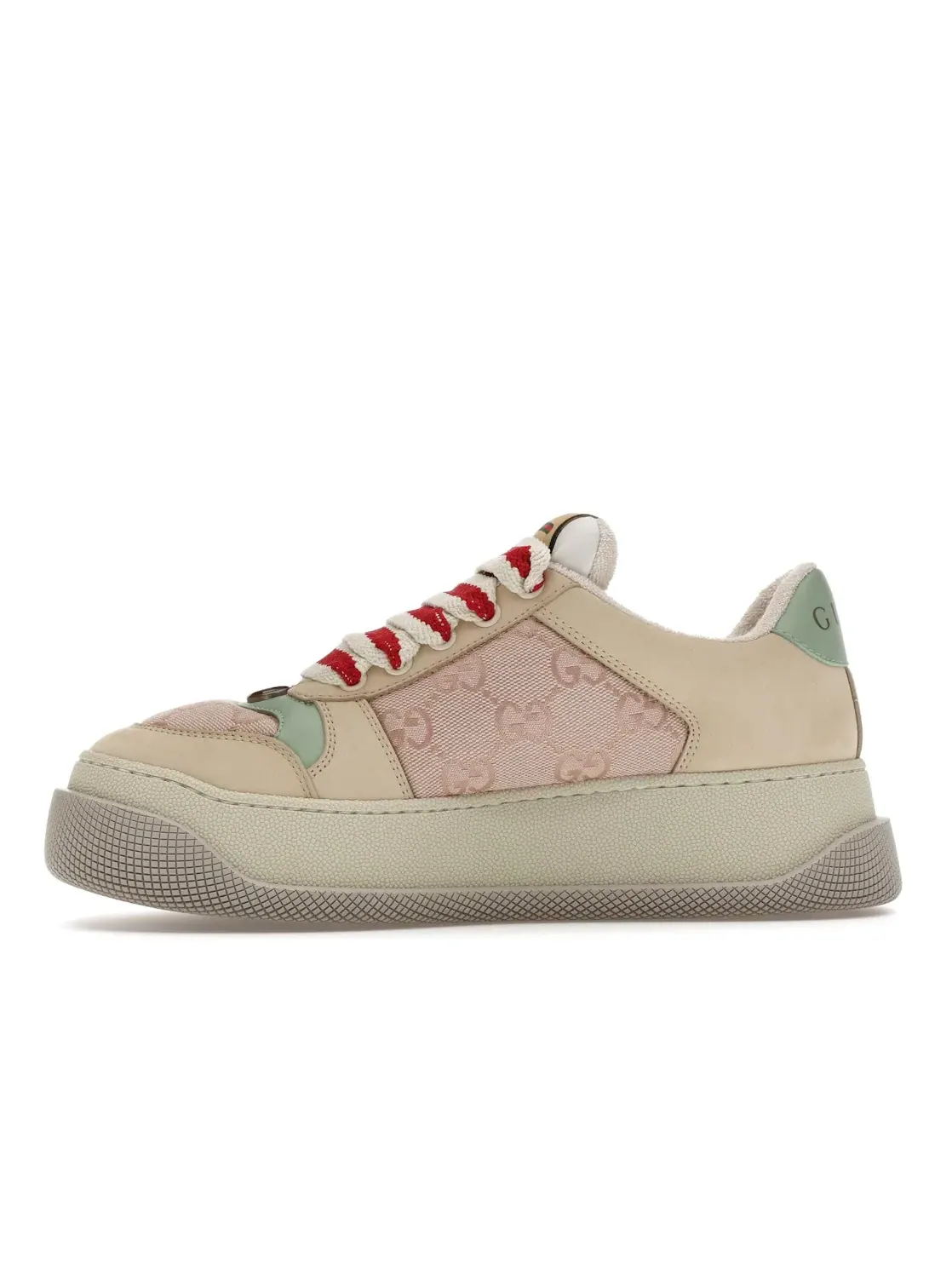 Кеды женские Gucci Screener с принтом GG — изображение 3 из 4, розовый/бежевый