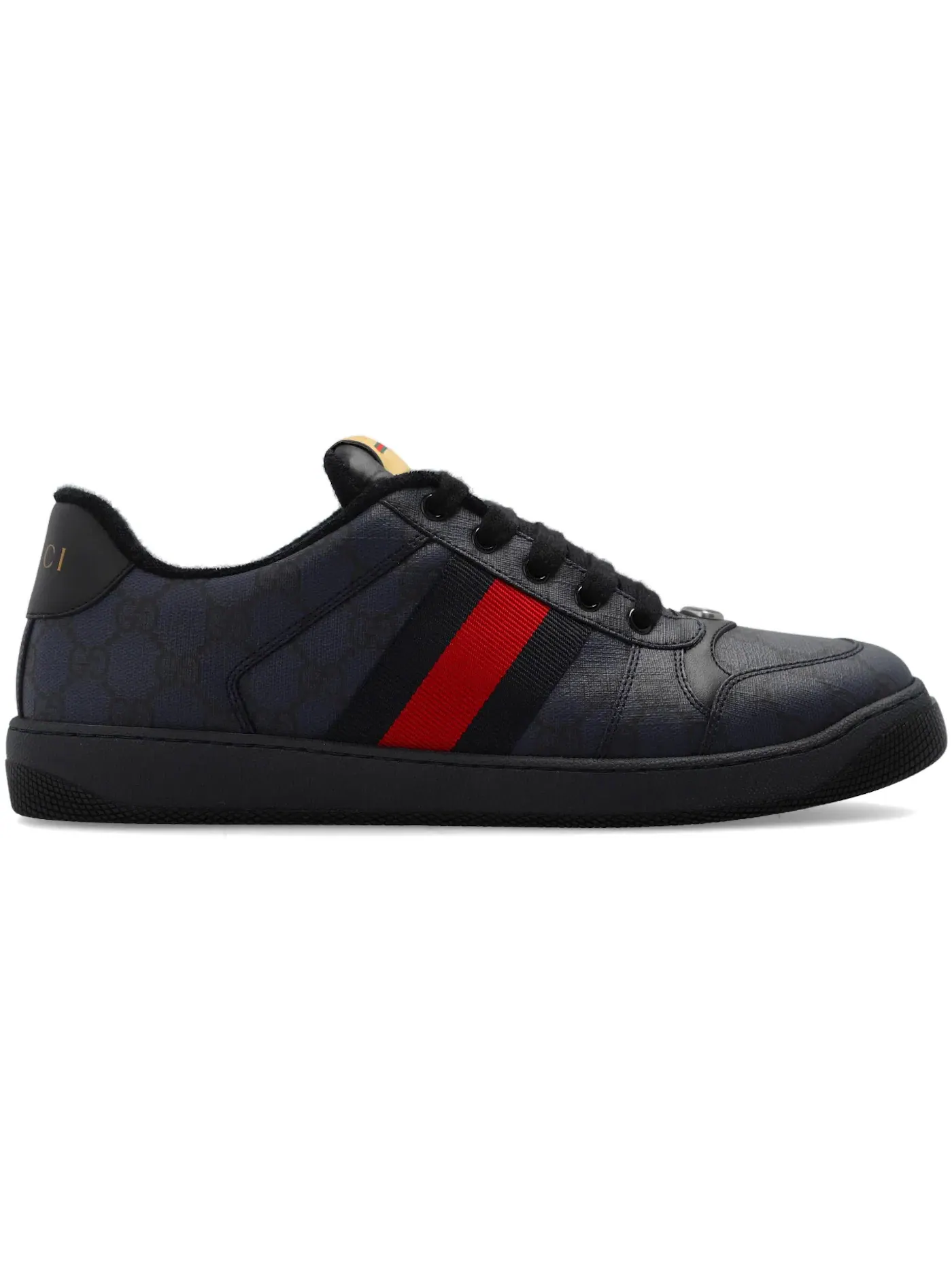 Кроссовки мужские Gucci Screener с принтом GG Supreme — изображение 1 из 1, темный синий/красный
