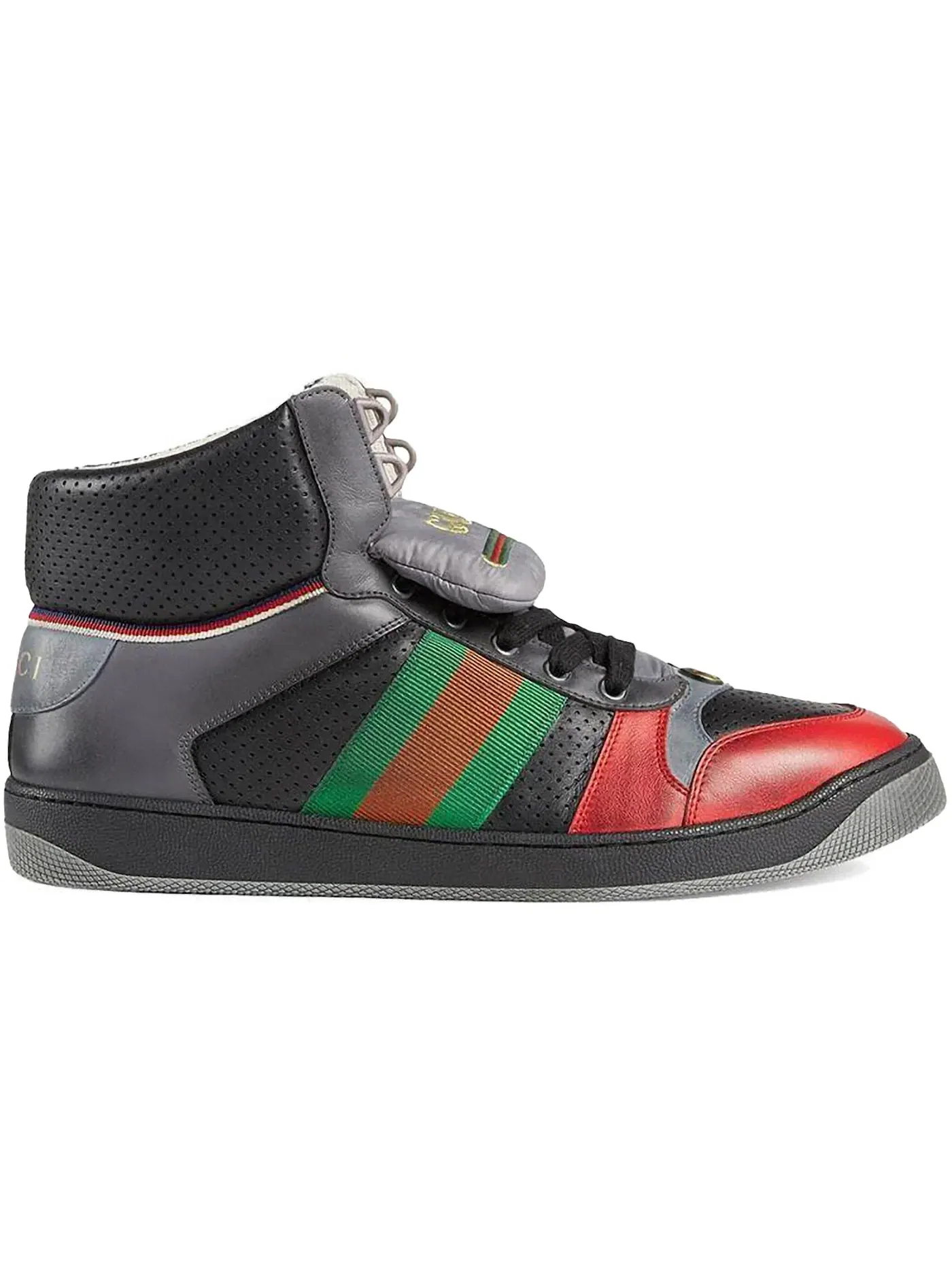 Кроссовки Gucci Screener High с принтом, кожаные, текстильные — изображение 1 из 1