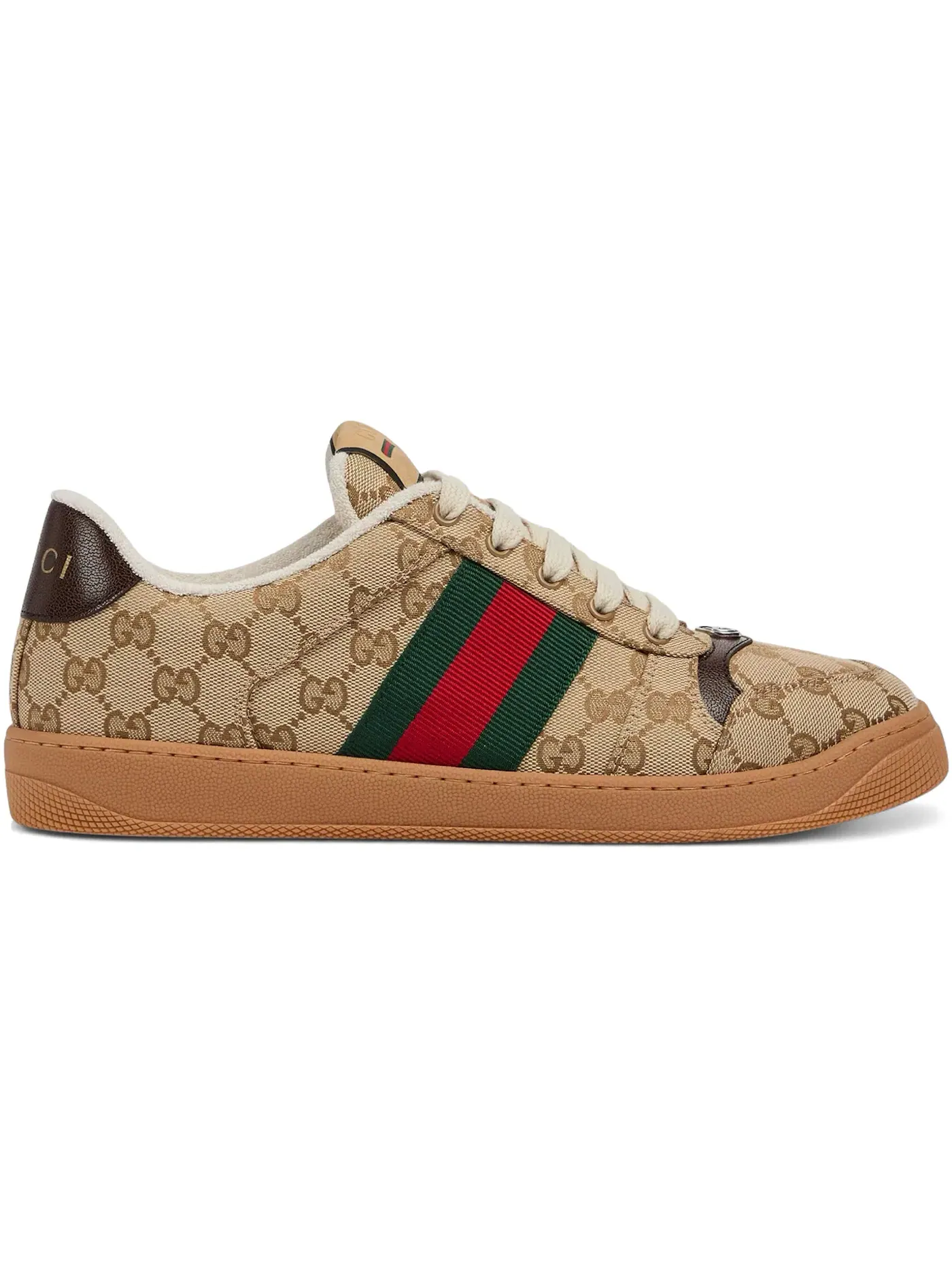 Кроссовки Gucci Screener Sand GG Canvas — изображение 1 из 1, бежевый