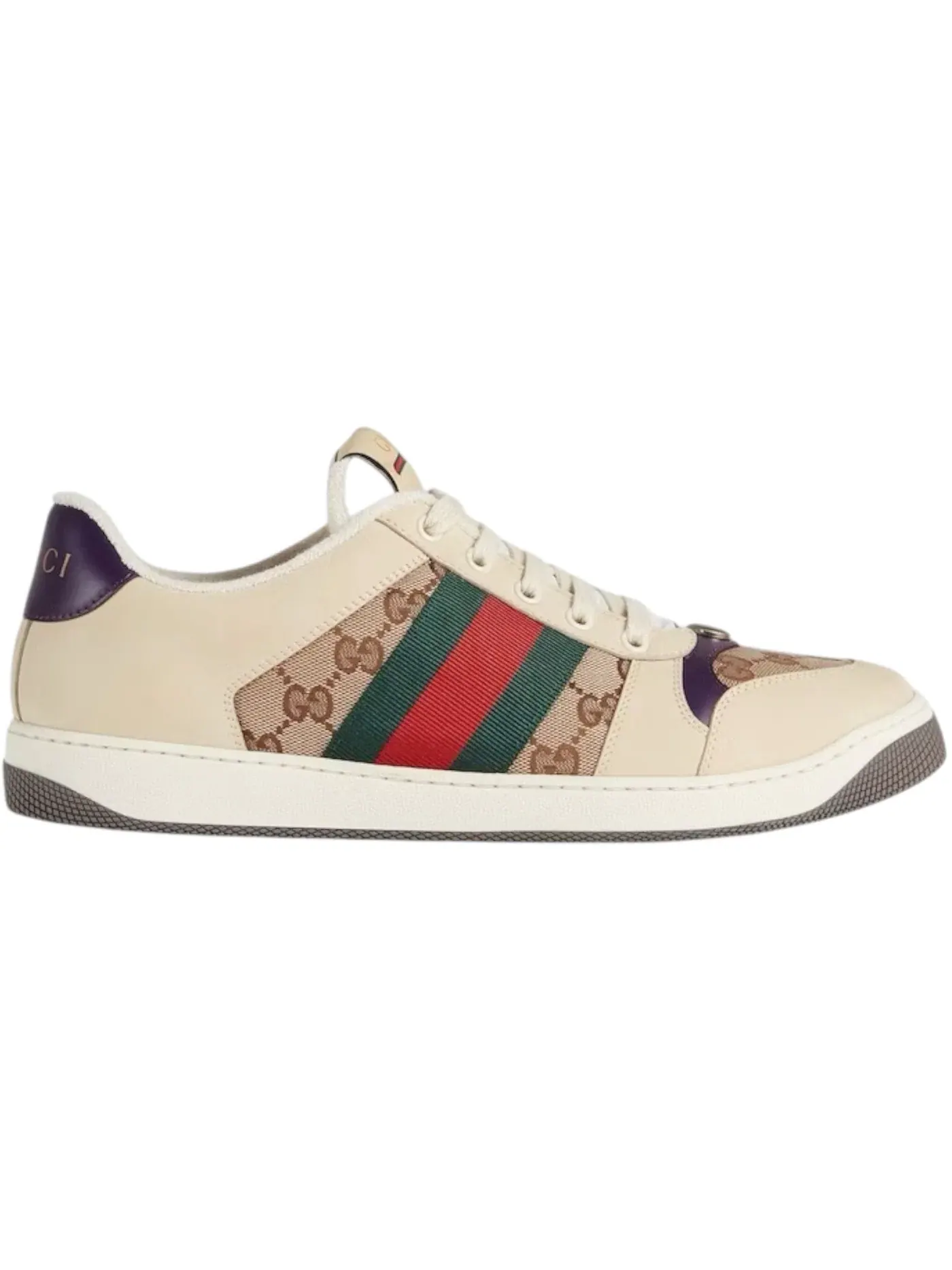 Кроссовки мужские Gucci Screnner, кожаные — изображение 1 из 1, бежевый