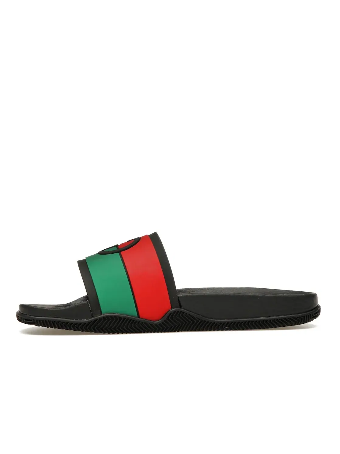 Шлепанцы мужские Gucci Gucci Slide, с ремешком — изображение 3 из 4, черный/красный/зеленый