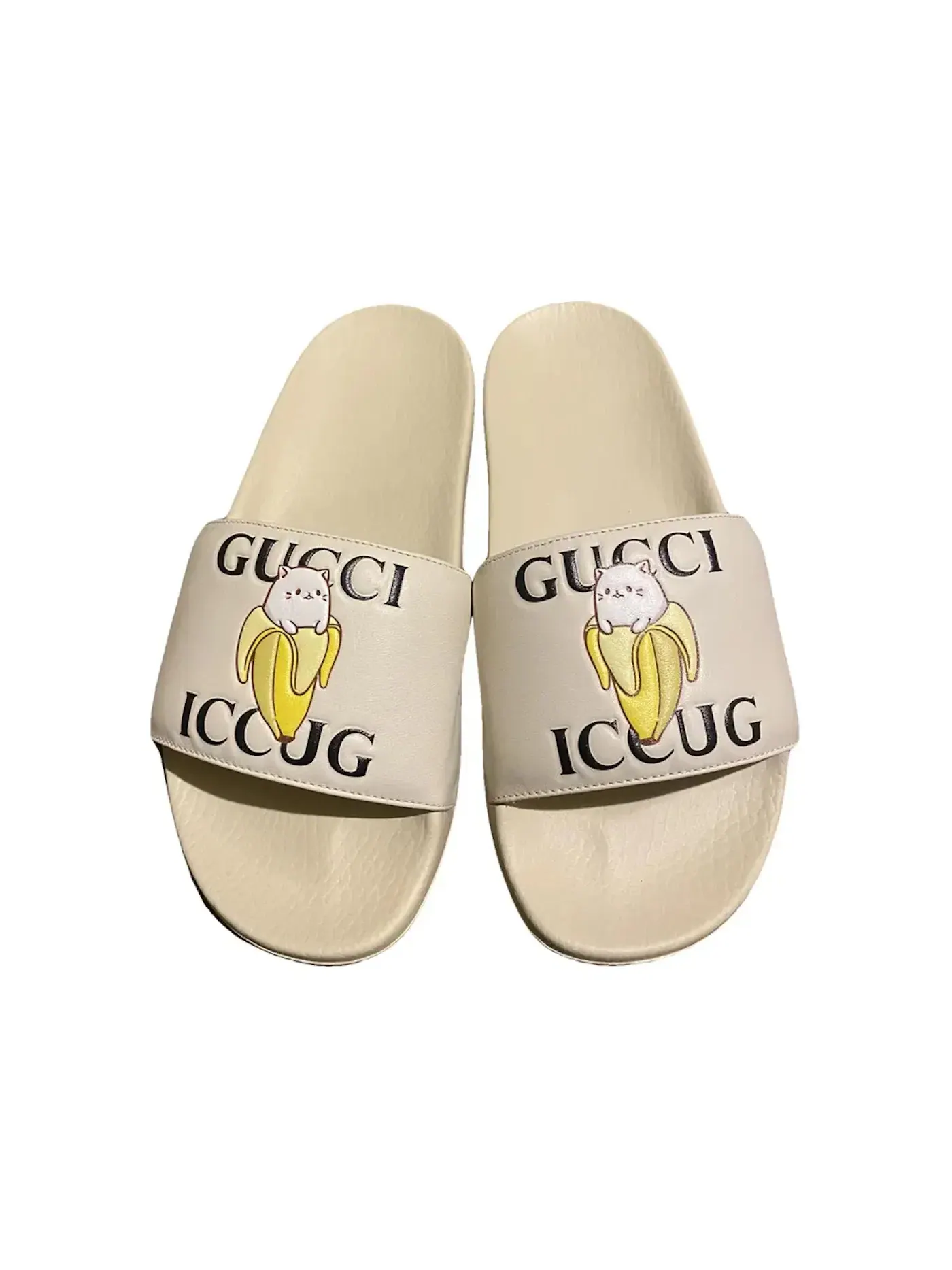 Шлепанцы женские Gucci Gucci Slides, с принтом — изображение 2 из 2, бежевый/белый/желтый