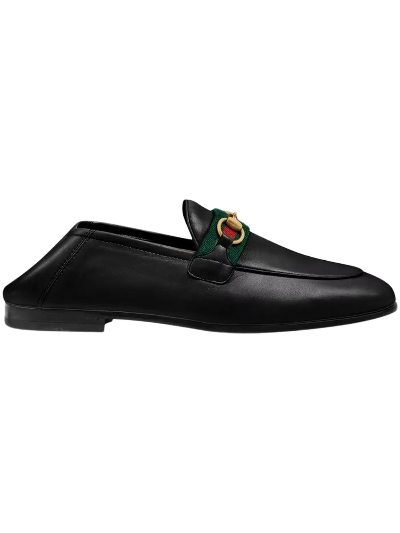 Лоферы женские Gucci без шнуровки, с веб-принтом — изображение 2 из 3