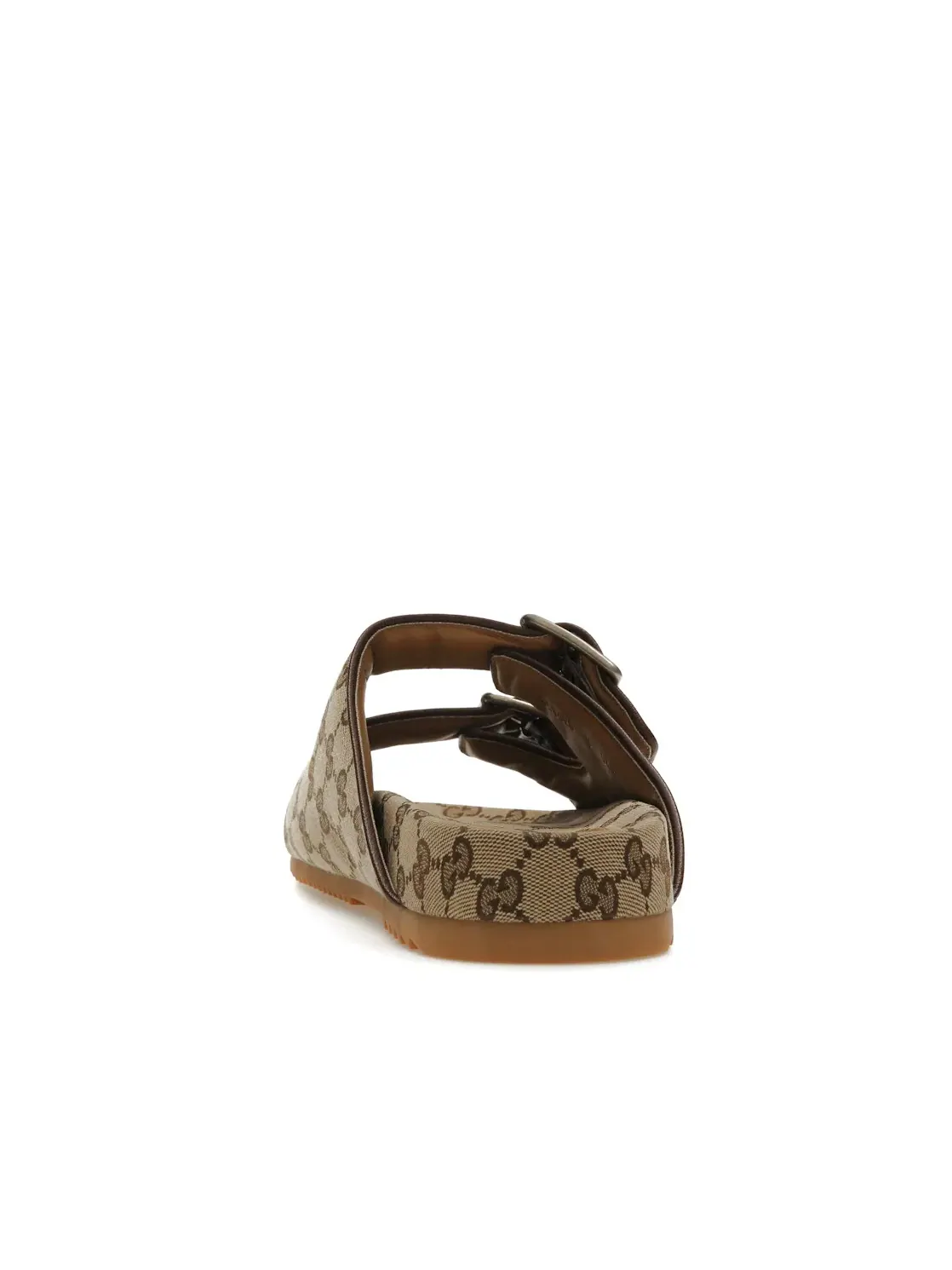 Сандалии-слайды Gucci Strap Slide Sandal, Original GG Canvas — изображение 4 из 4, бежево-черный