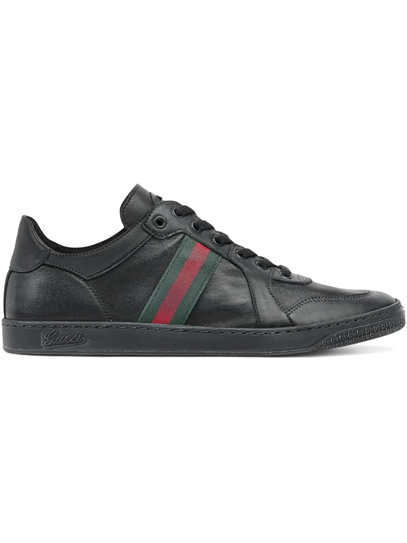 Кроссовки Gucci Stretch Low-Top Sneaker, кожаный верх — изображение 1 из 1, черный