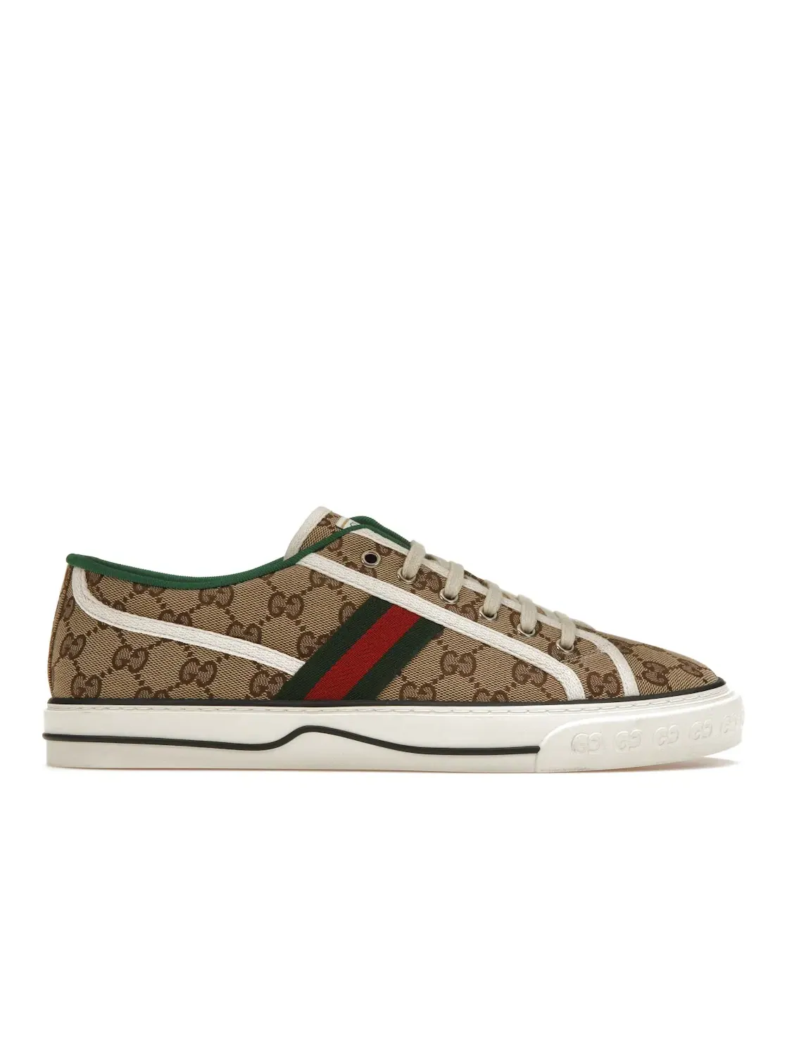 Кроссовки мужские Gucci Tennis 1977 GG Canvas Бежевые — изображение 1 из 4, бежевый