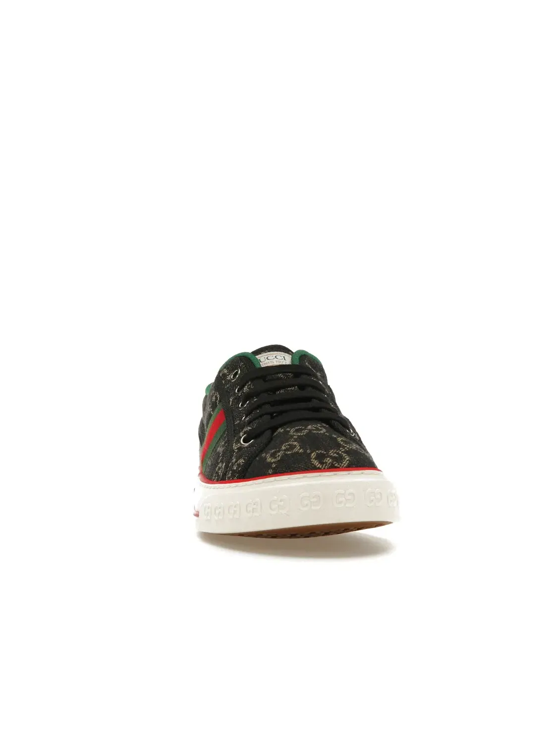 Кроссовки Gucci Tennis 1977, кожаные, с логотипом GG — изображение 2 из 4, черный/мульти