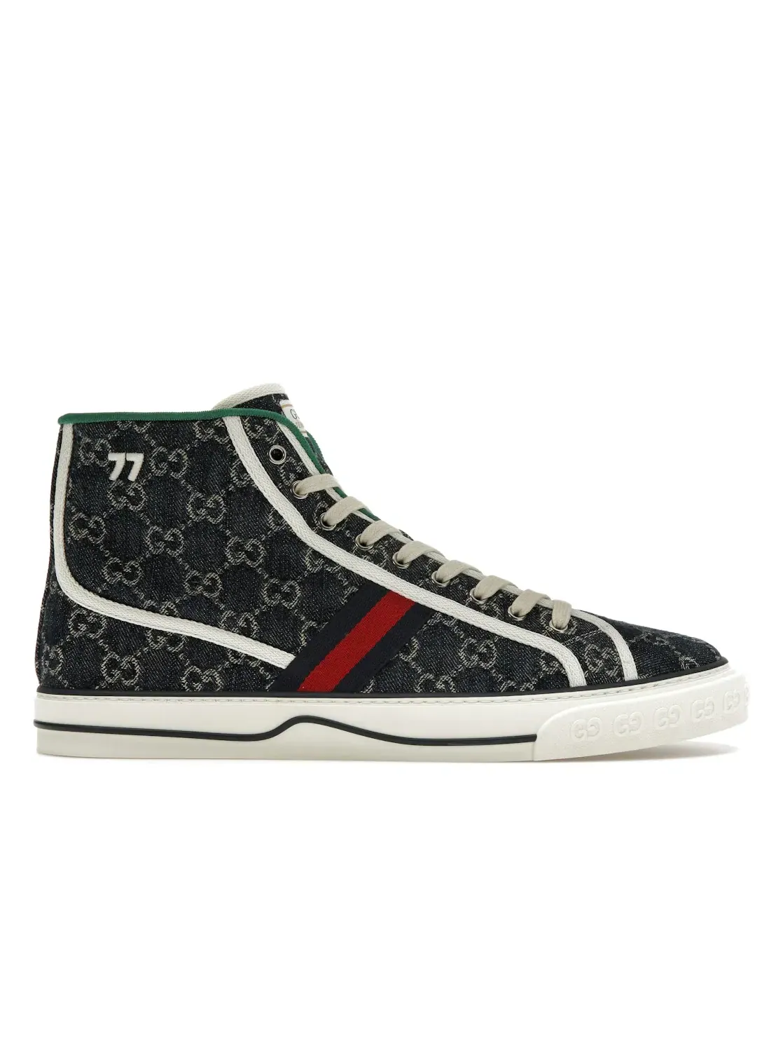 Кроссовки мужские Gucci Tennis 1977 High Top Sneaker, высокие — изображение 1 из 4, синий