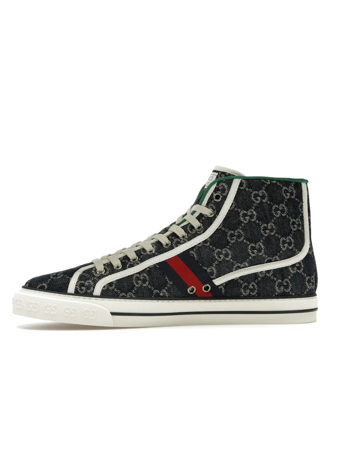 Кроссовки мужские Gucci Tennis 1977 High Top Sneaker, высокие — изображение 3 из 4, синий