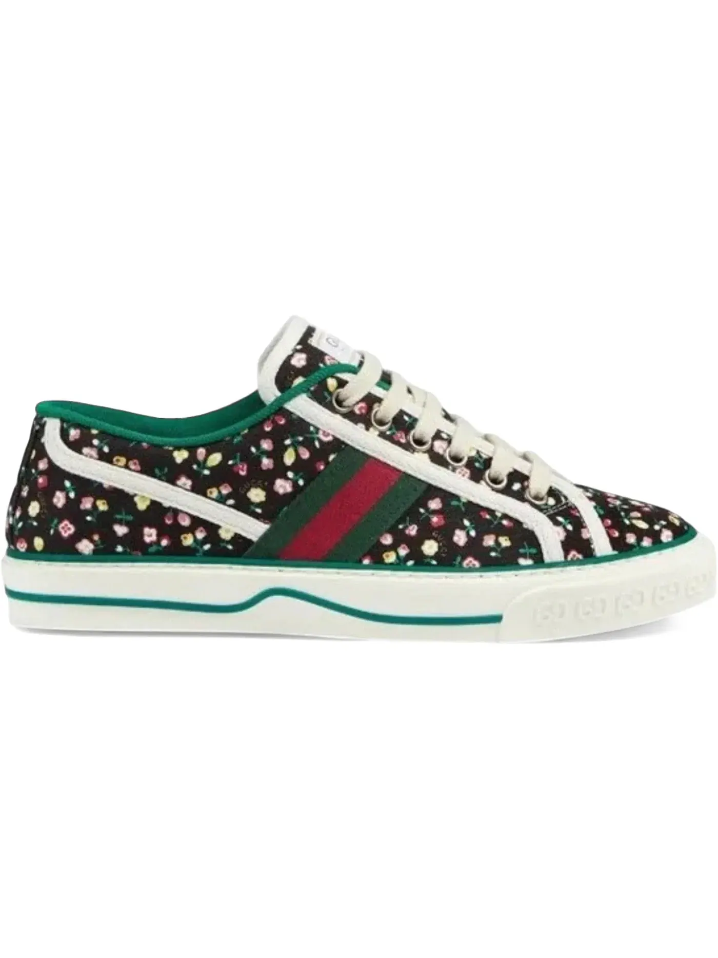 Кроссовки Gucci Tennis 1977 с принтом — изображение 1 из 1, черный
