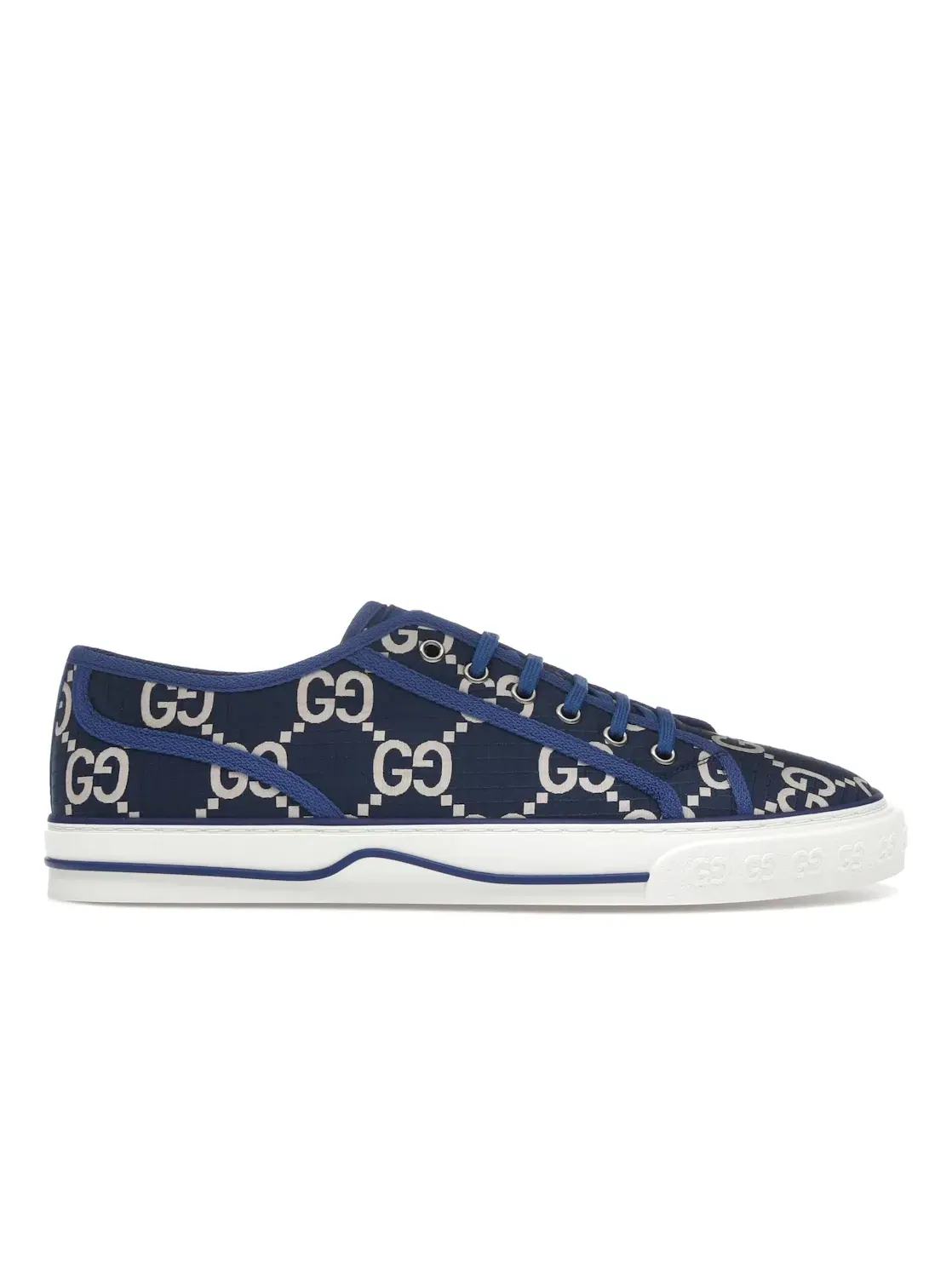 Кроссовки Gucci Tennis 1977 Low с принтом GG Monogram — изображение 1 из 4, синий/бежевый