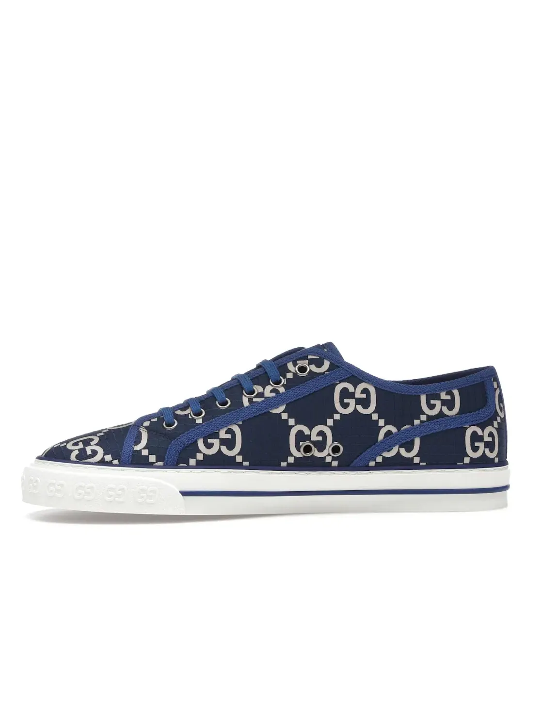 Кроссовки Gucci Tennis 1977 Low с принтом GG Monogram — изображение 3 из 4, синий/бежевый