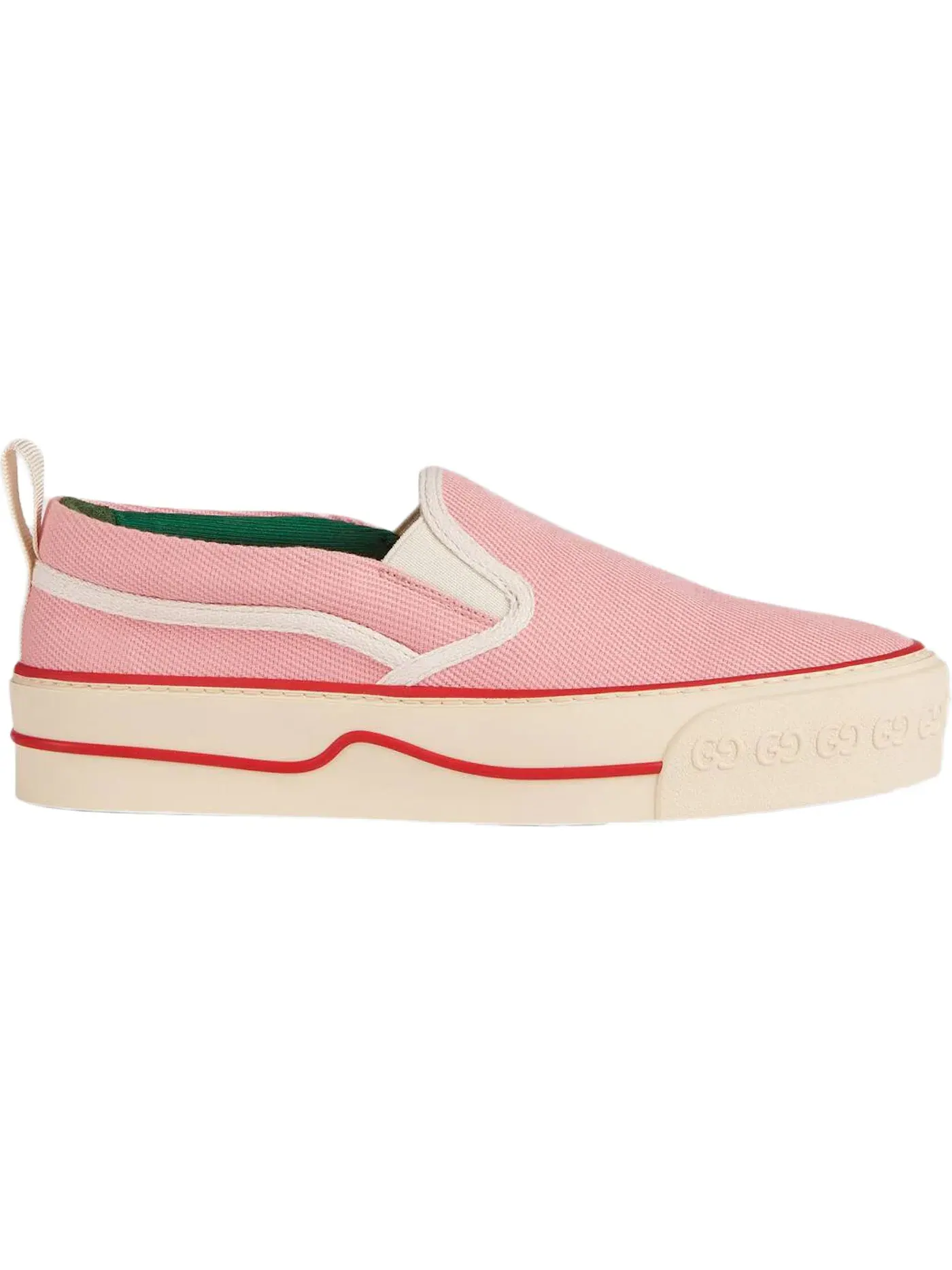 Кеды женские Gucci Tennis 1977 Slip-On, без шнуровки — изображение 1 из 1, розовый/слоновая кость
