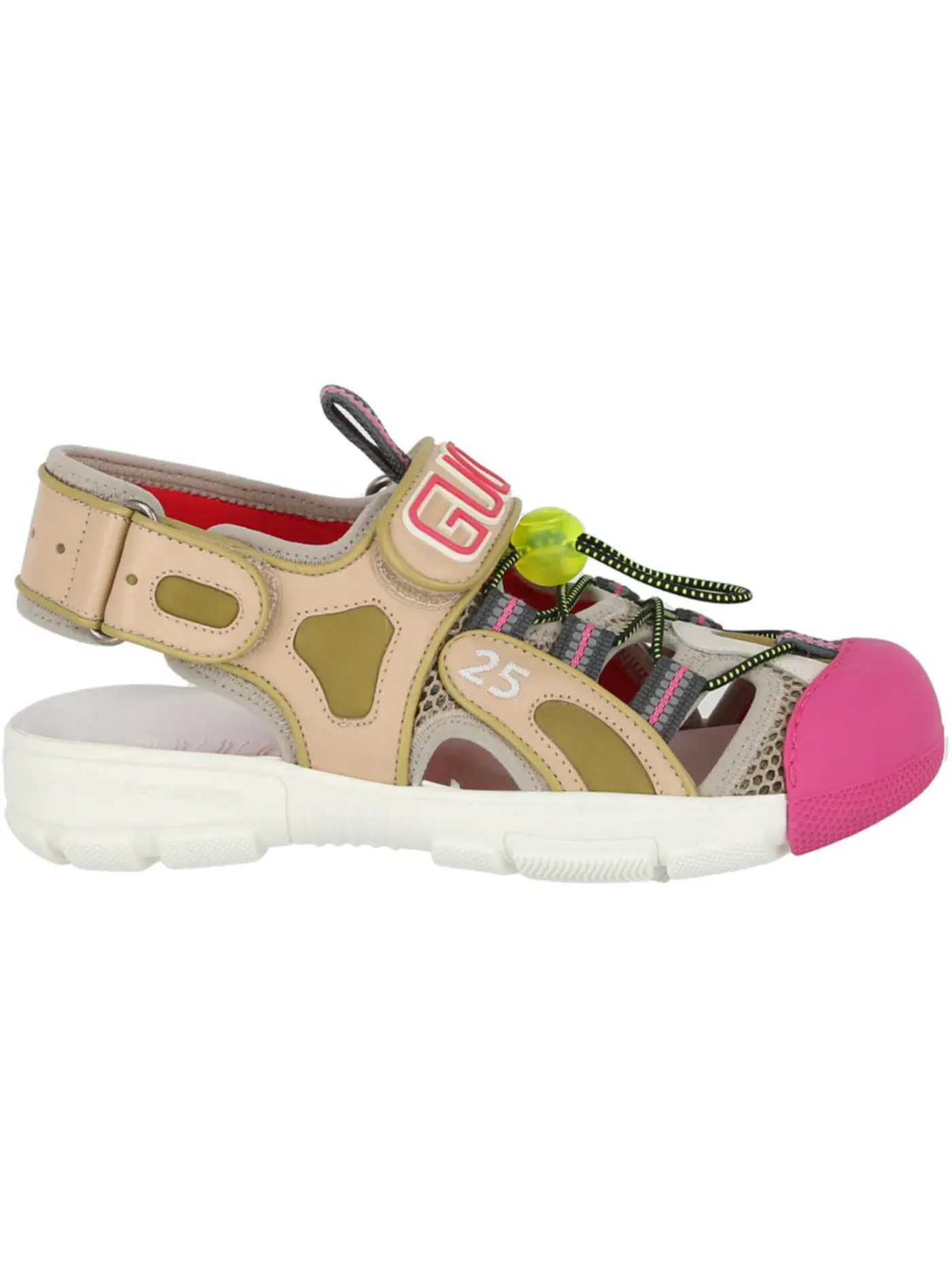 Сандалии-слайды Gucci Tinsel Sport Sandals, с блестками