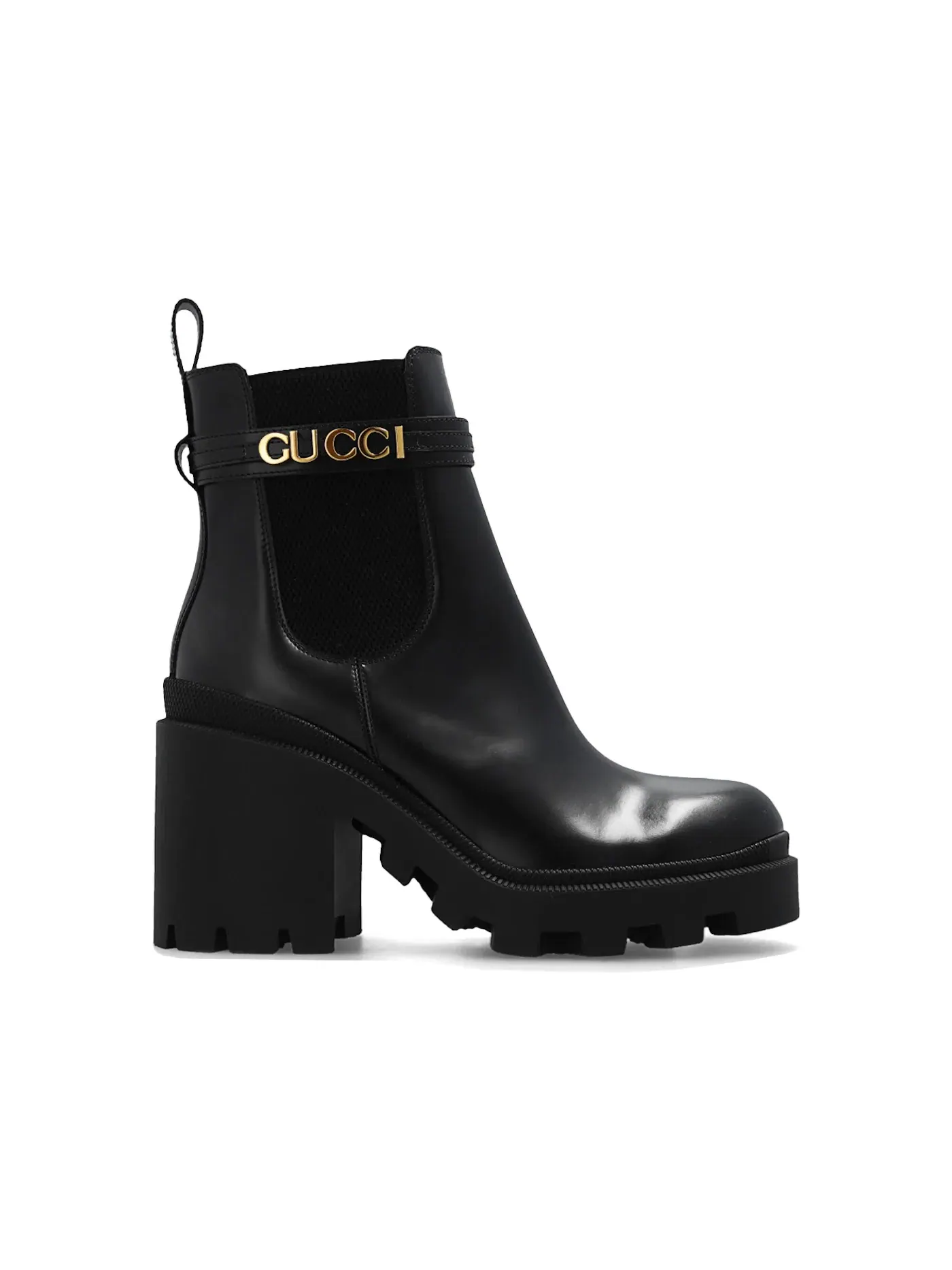 Сапоги женские Gucci Trip Heeled Boots на каблуке