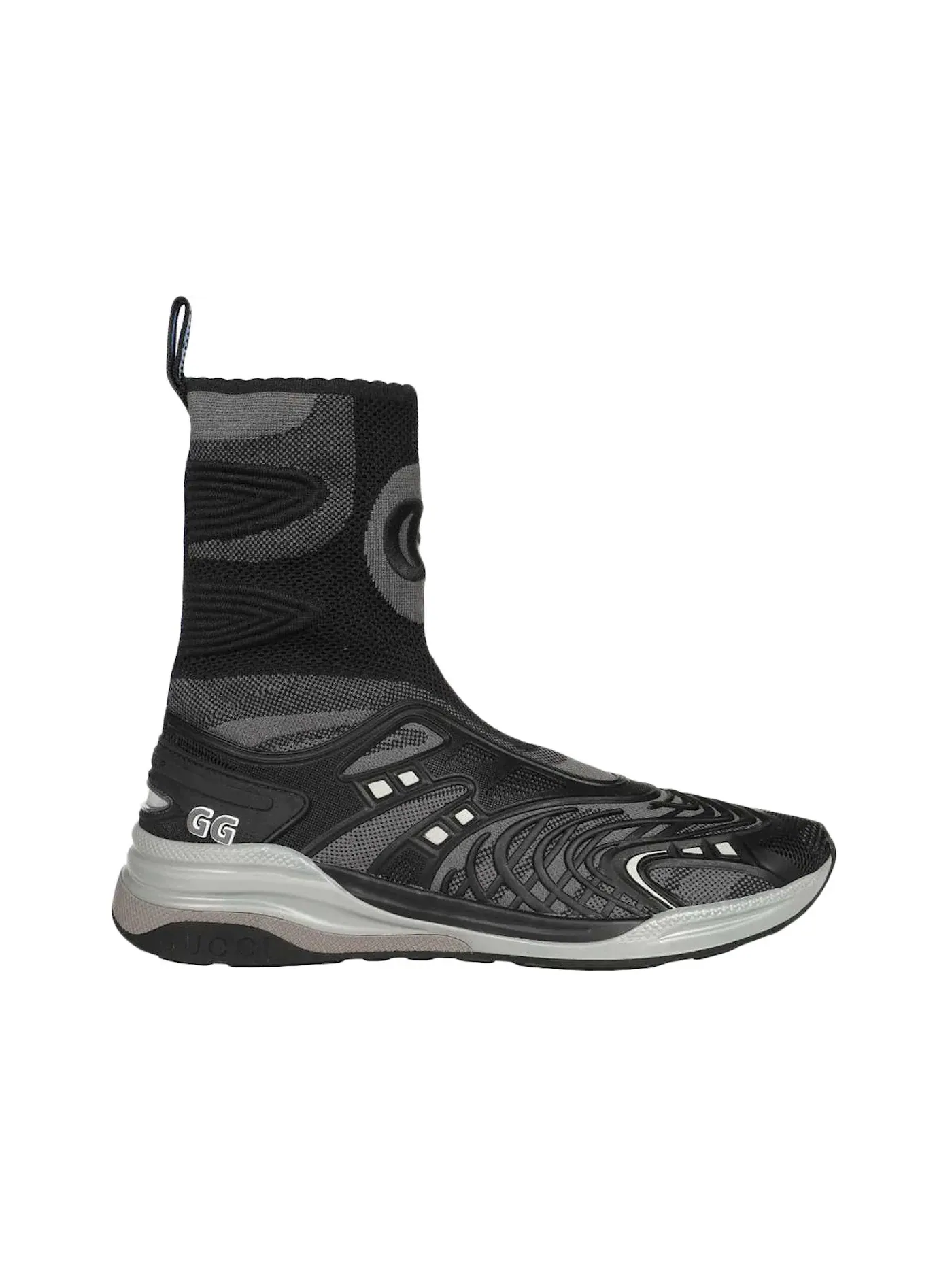 Кроссовки мужские Gucci Ultrapace R Mid Top, высокий верх — изображение 1 из 1, черный/серый