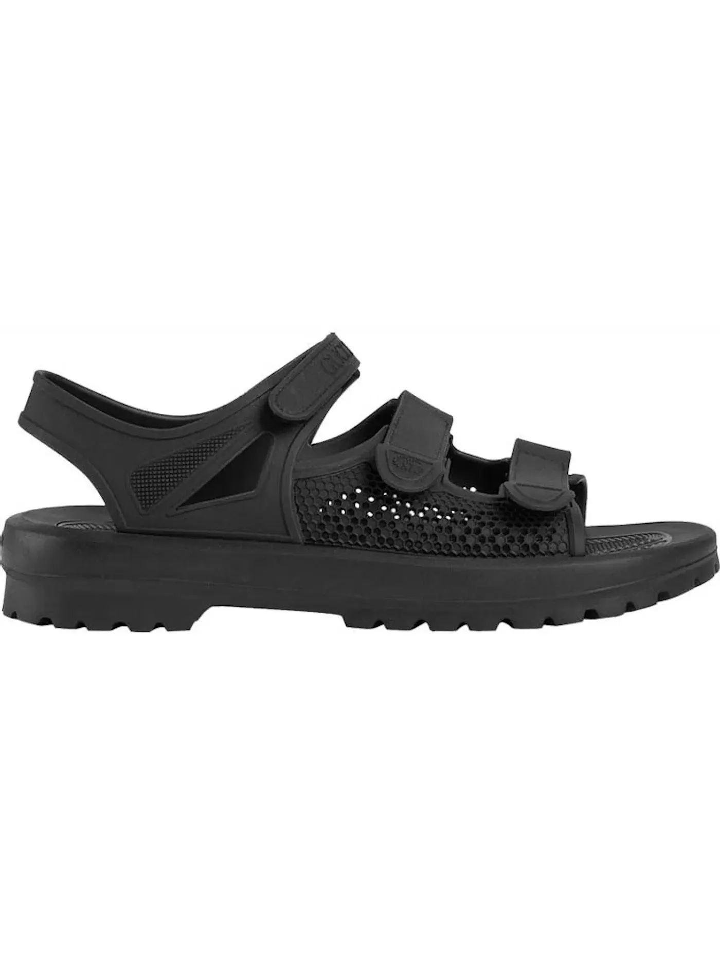Сандалии мужские Gucci Velcro Sandal, кожаные, на липучке — изображение 1 из 1, черный