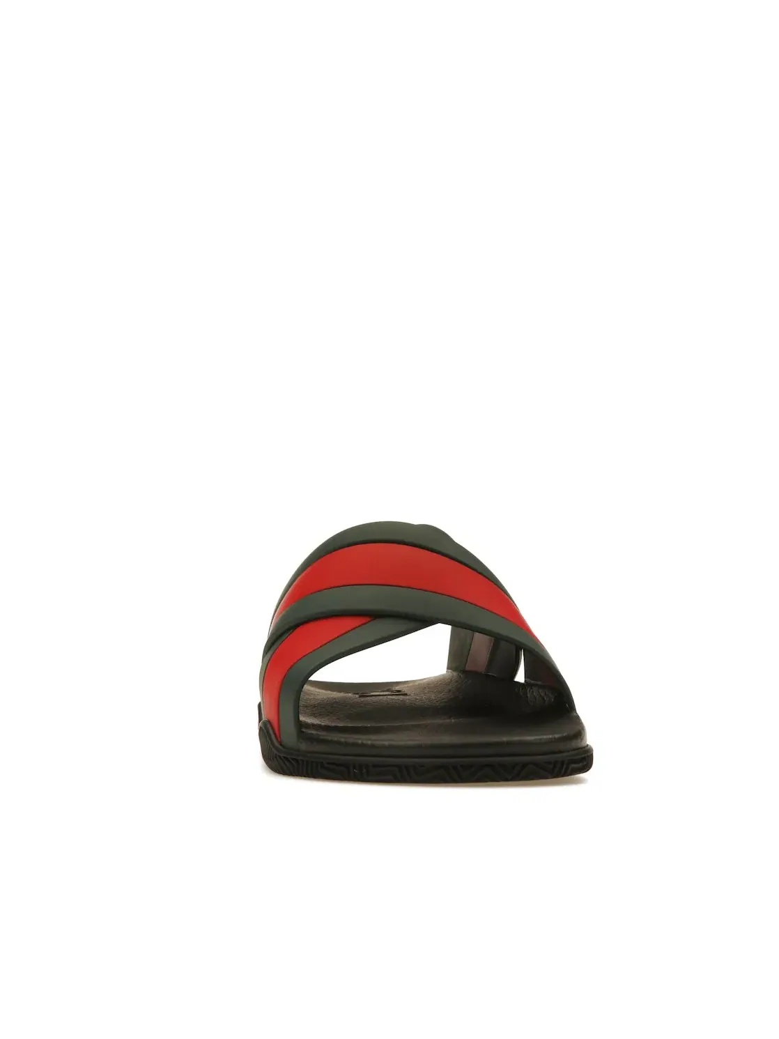 Шлепанцы женские Gucci Gucci Web Slide, с ремешками — изображение 2 из 4, зеленый/красный/черный