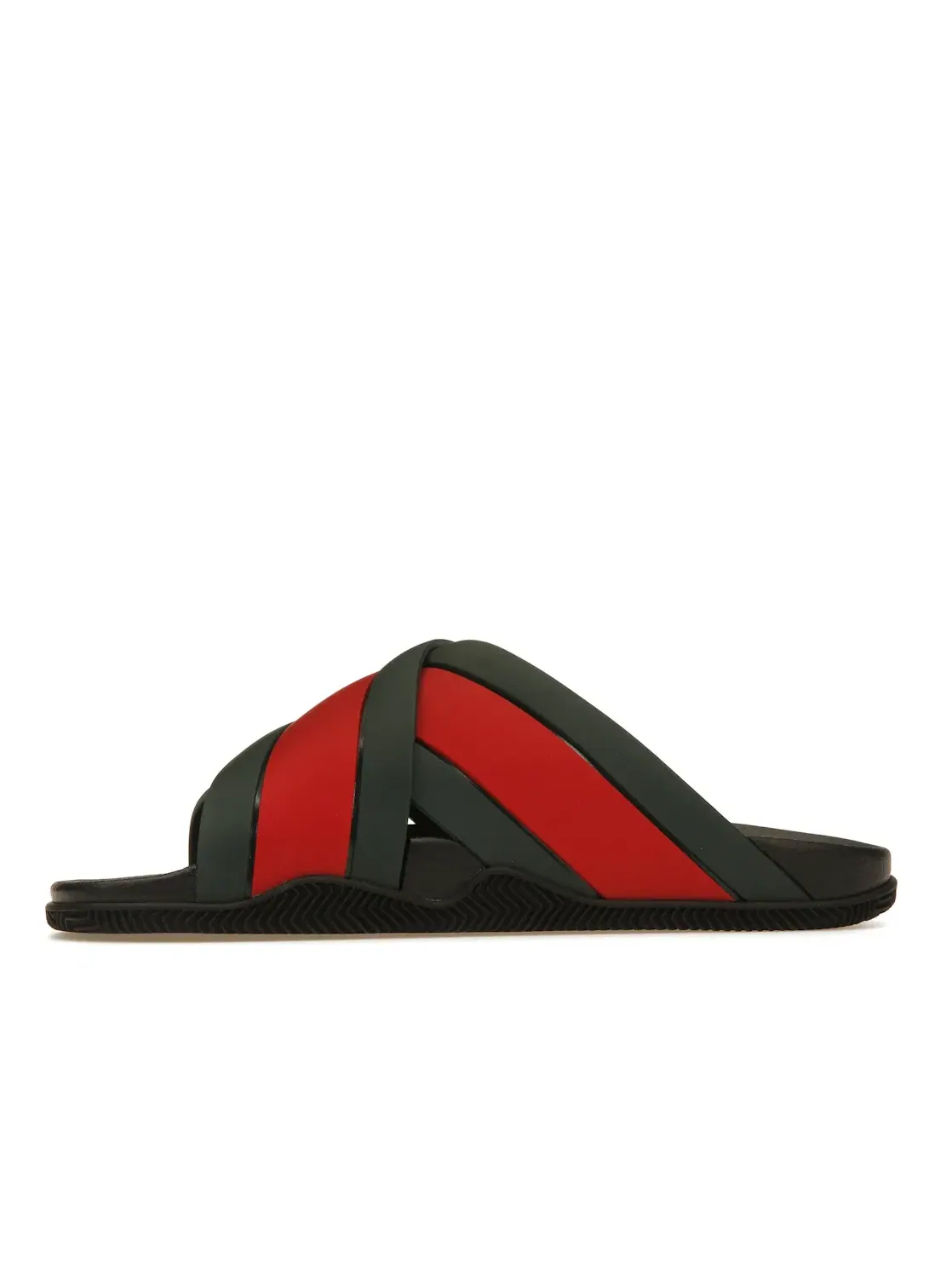 Шлепанцы женские Gucci Gucci Web Slide, с ремешками — изображение 3 из 4, зеленый/красный/черный