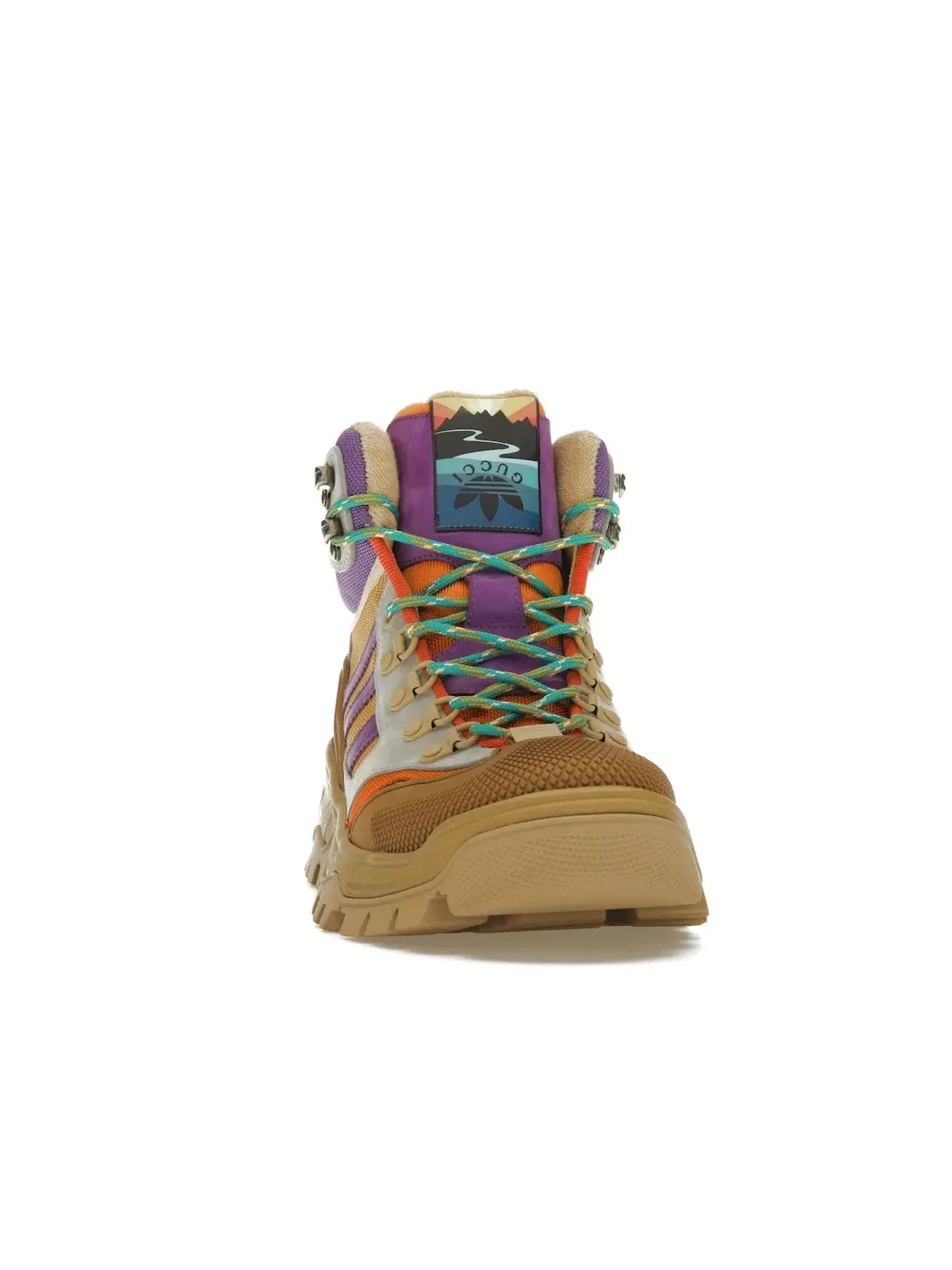 Ботинки женские Gucci x Adidas Laced Up Boots, шнуровка — изображение 2 из 4, фиолетовый