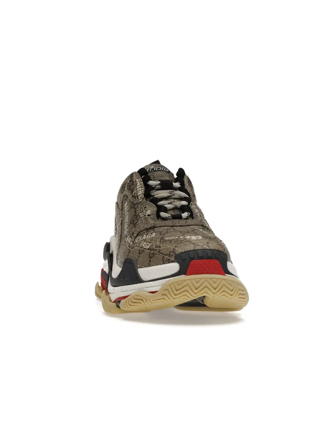 Кроссовки Gucci x Balenciaga The Hacker Project Triple S — изображение 2 из 4, бежевый