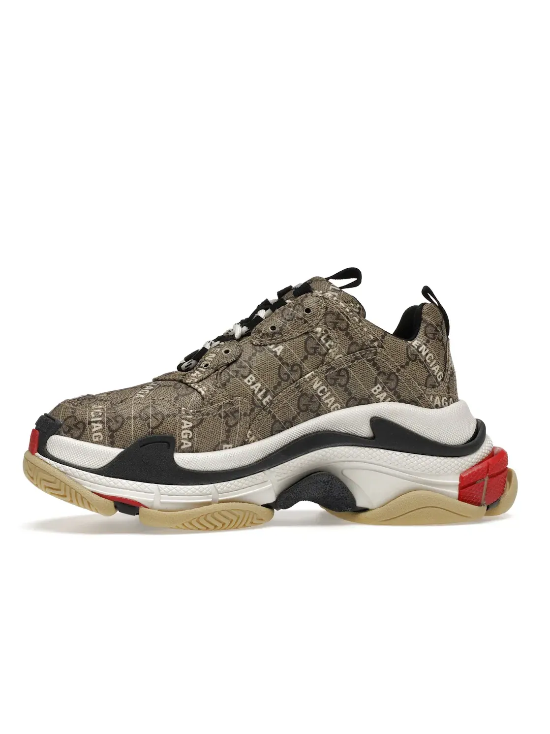 Кроссовки Gucci x Balenciaga The Hacker Project Triple S — изображение 3 из 4, бежевый