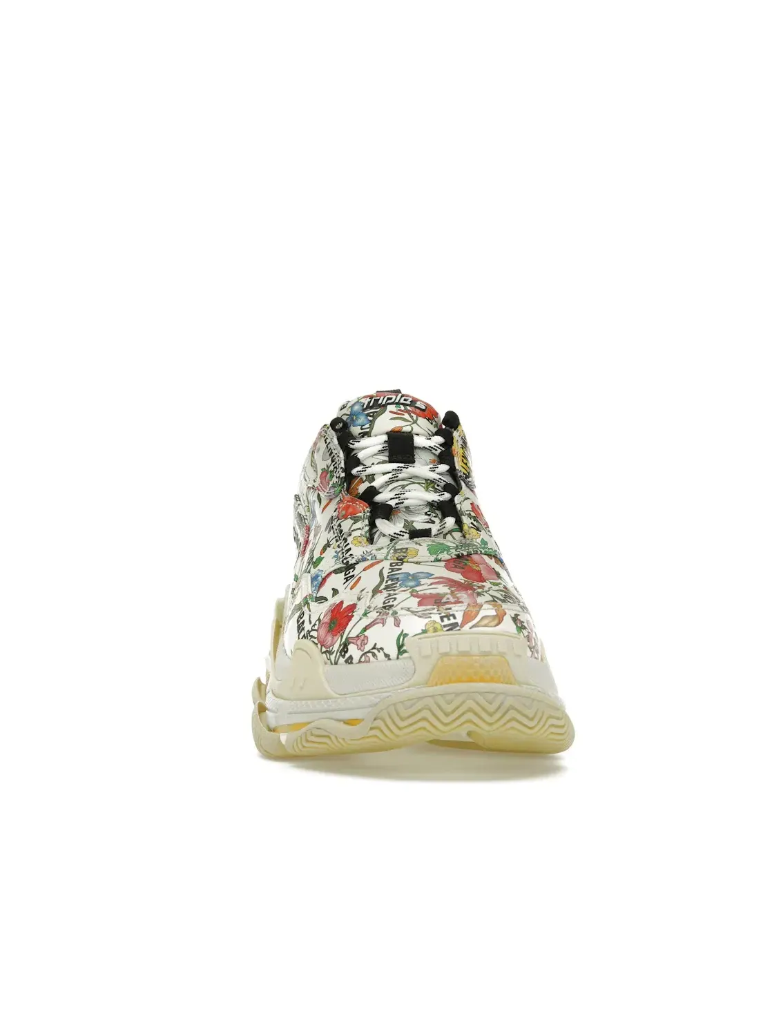 Кроссовки Gucci x Balenciaga The Hacker Project Triple S, с цветочным принтом Flora — изображение 2 из 4