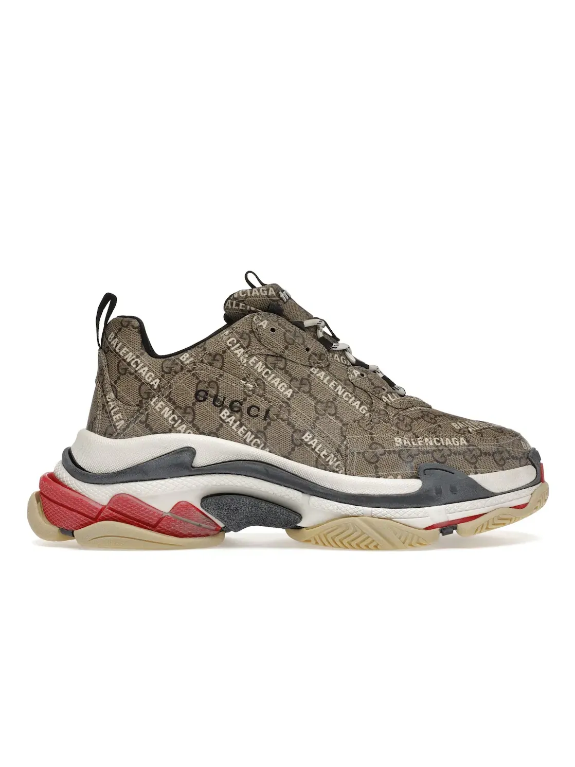 Кроссовки мужские Gucci x Balenciaga The Hacker Project Triple S — изображение 1 из 4, бежевый
