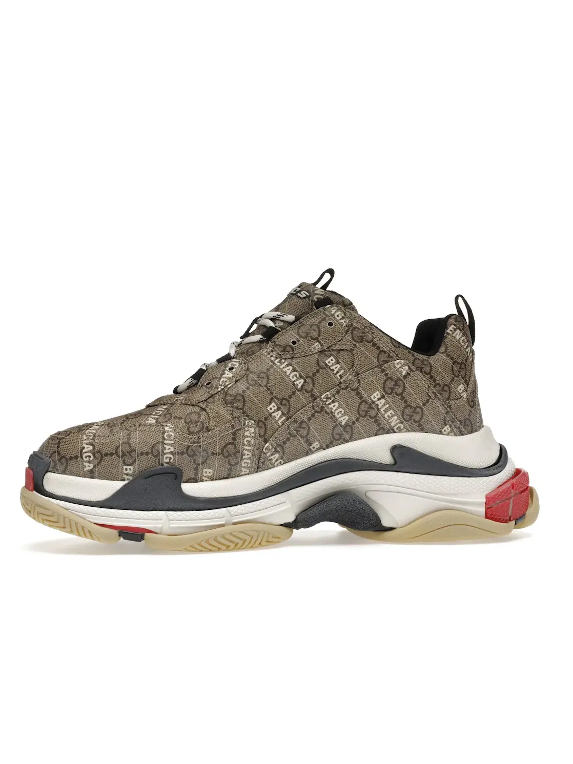 Кроссовки мужские Gucci x Balenciaga The Hacker Project Triple S — изображение 3 из 4, бежевый