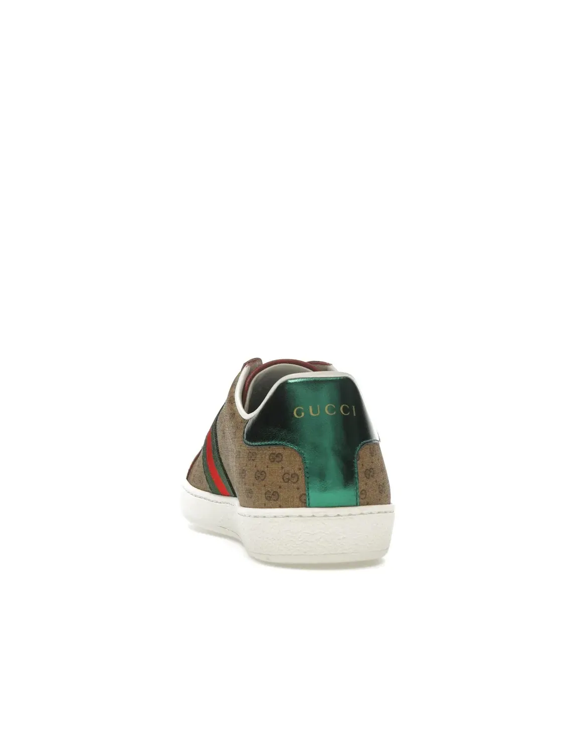 Кроссовки Gucci x Doraemon, с принтом GG — изображение 4 из 4, бежевый//зеленый/красный