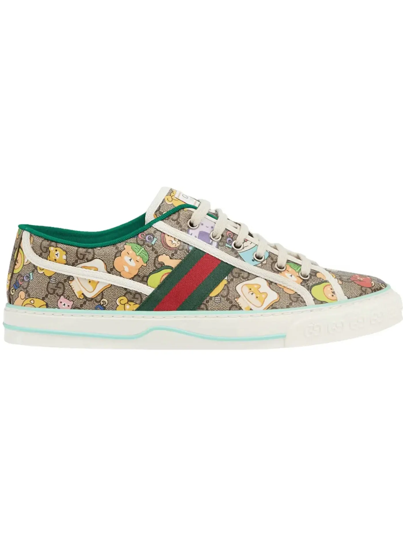 Кроссовки Gucci x Pikarar Tennis 1977 Animal print, унисекс — изображение 1 из 1, мульти