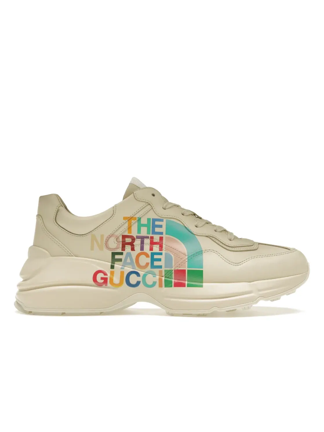 Кроссовки Gucci x The North Face Rhyton, с принтом Gucci x The North Face — изображение 1 из 4, бежевый