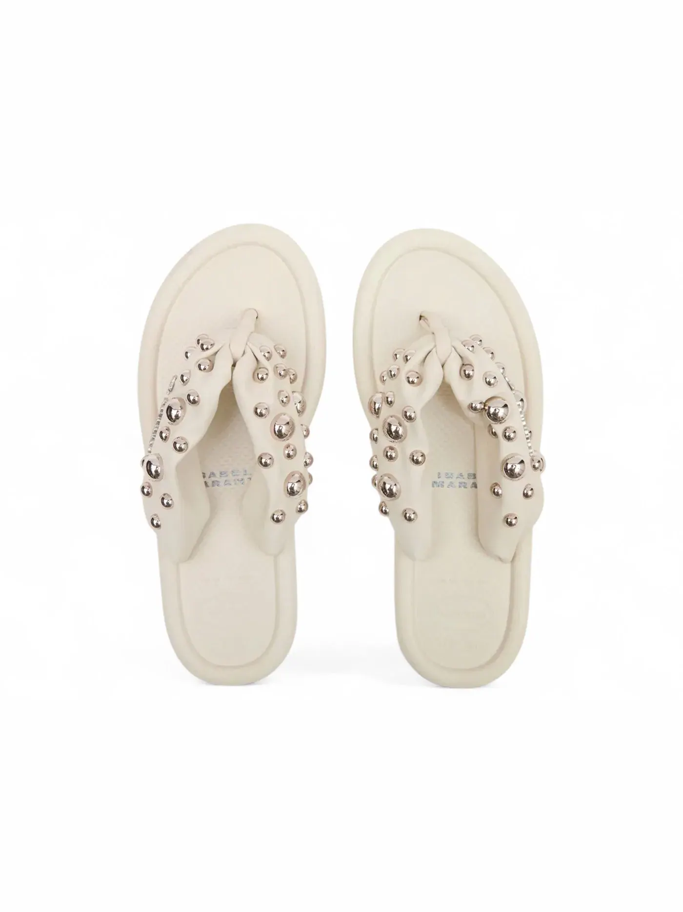 Женские сандалии с шипами Havaianas x Isabel Marant Studs Sandals — изображение 2 из 2, бежевый