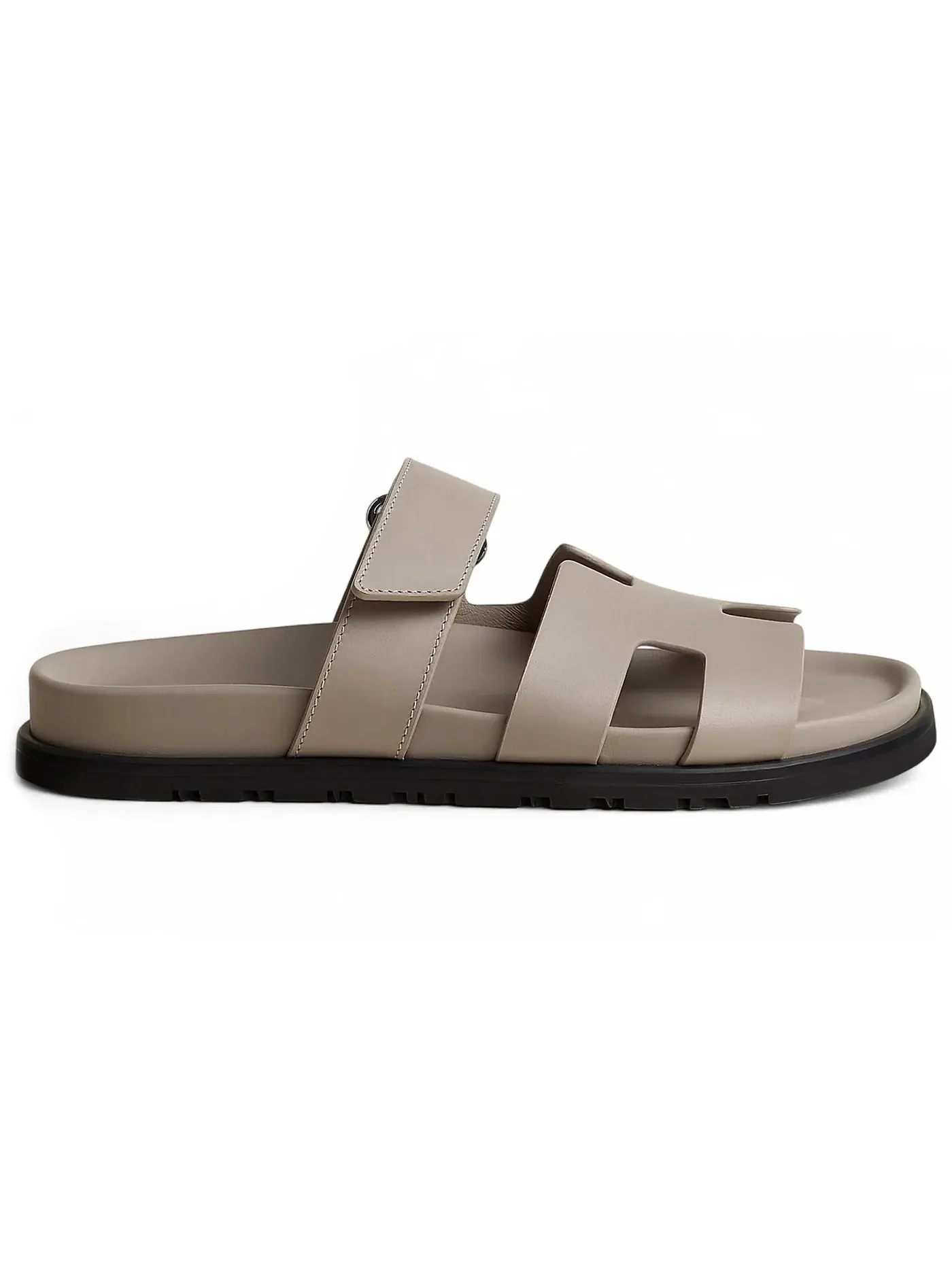 Женские сандалии-слайды с принтом Hermes Chypre Sandal — изображение 1 из 1, бежевый
