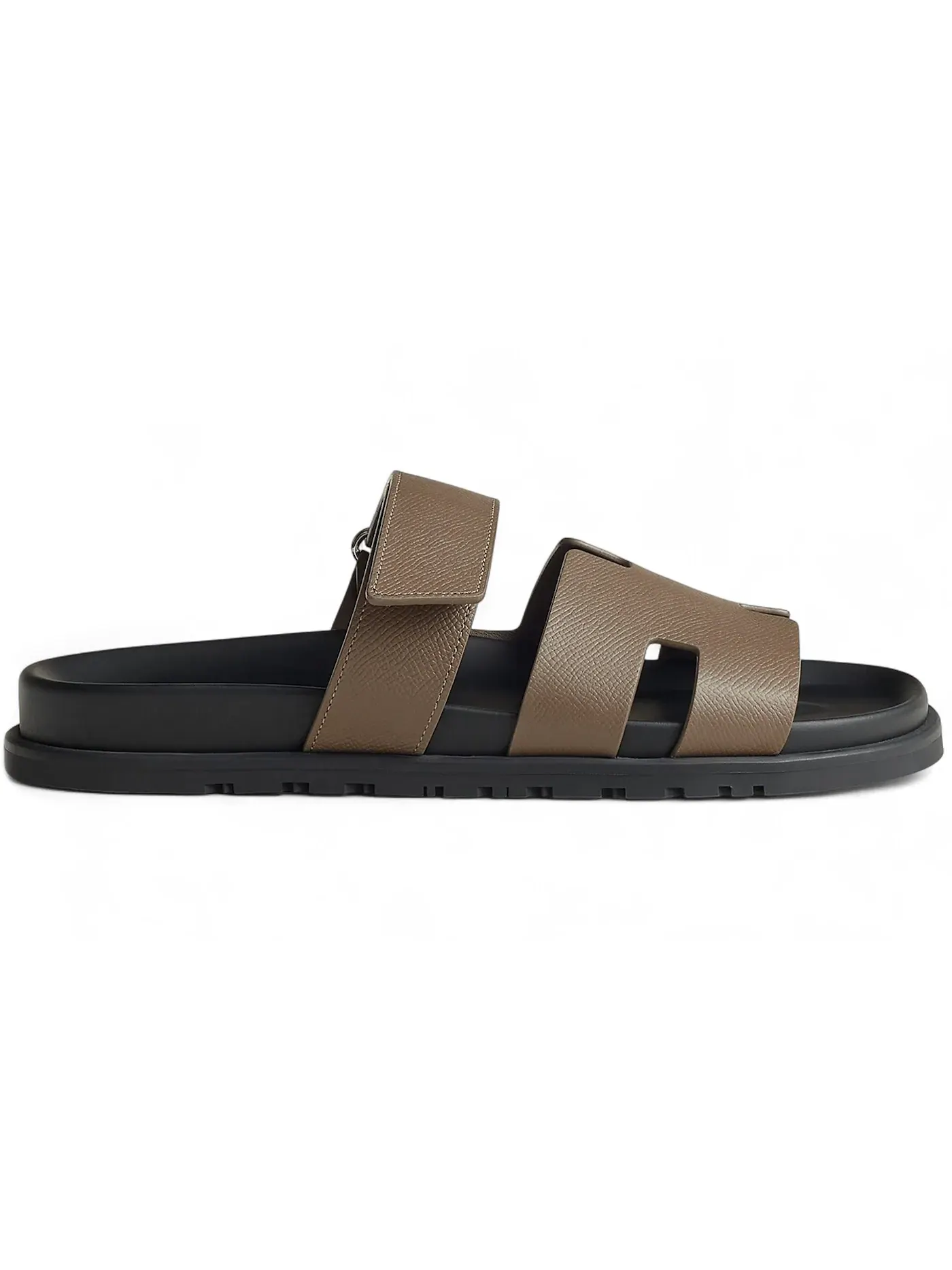 Мужские сандалии из кожи Эпсом Hermes Hermes Chypre Sandal, Étoupe — изображение 1 из 1