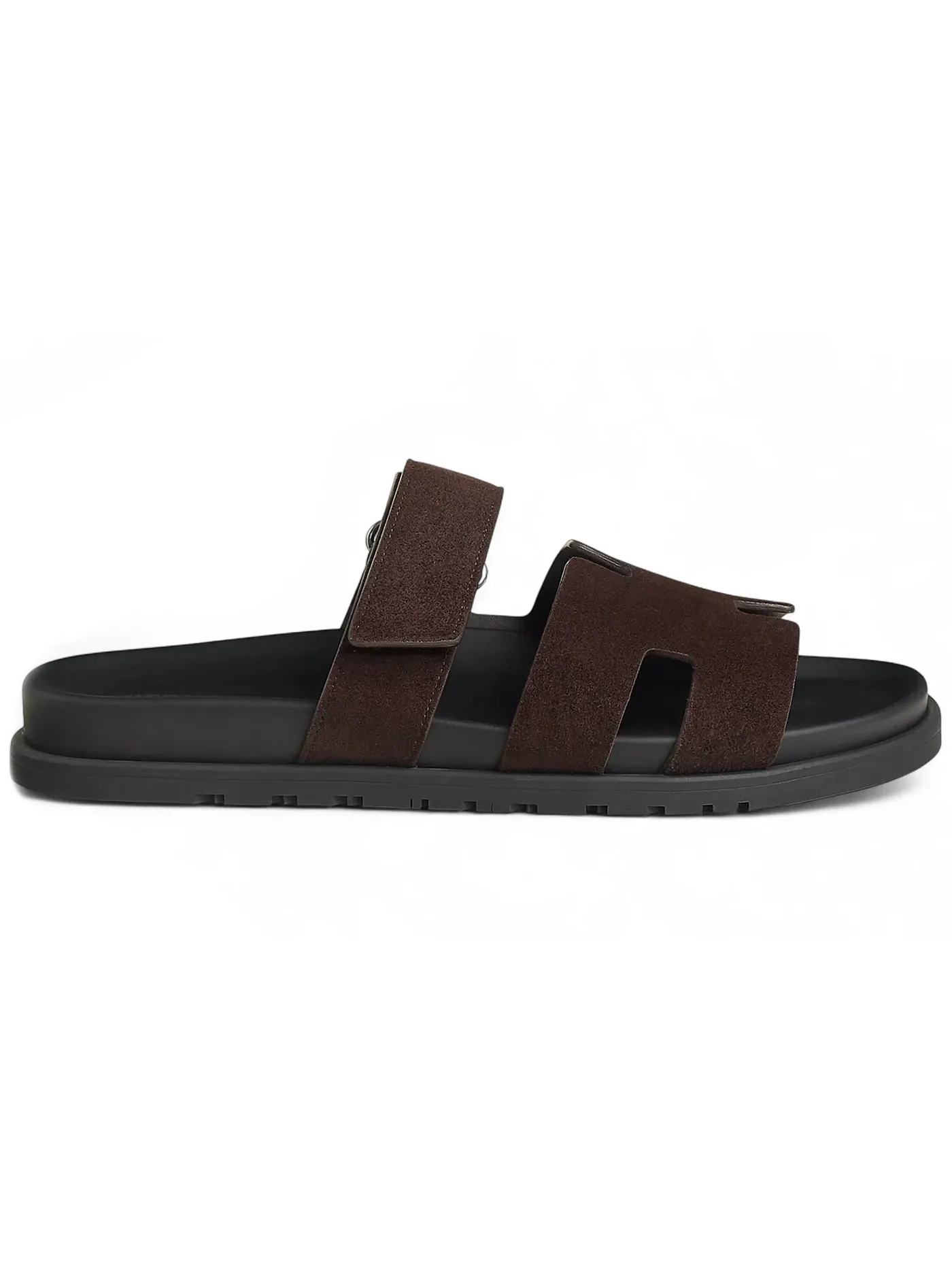 Мужские сандалии замшевые Hermes Chypre Sandal, Marron Ébène — изображение 1 из 1