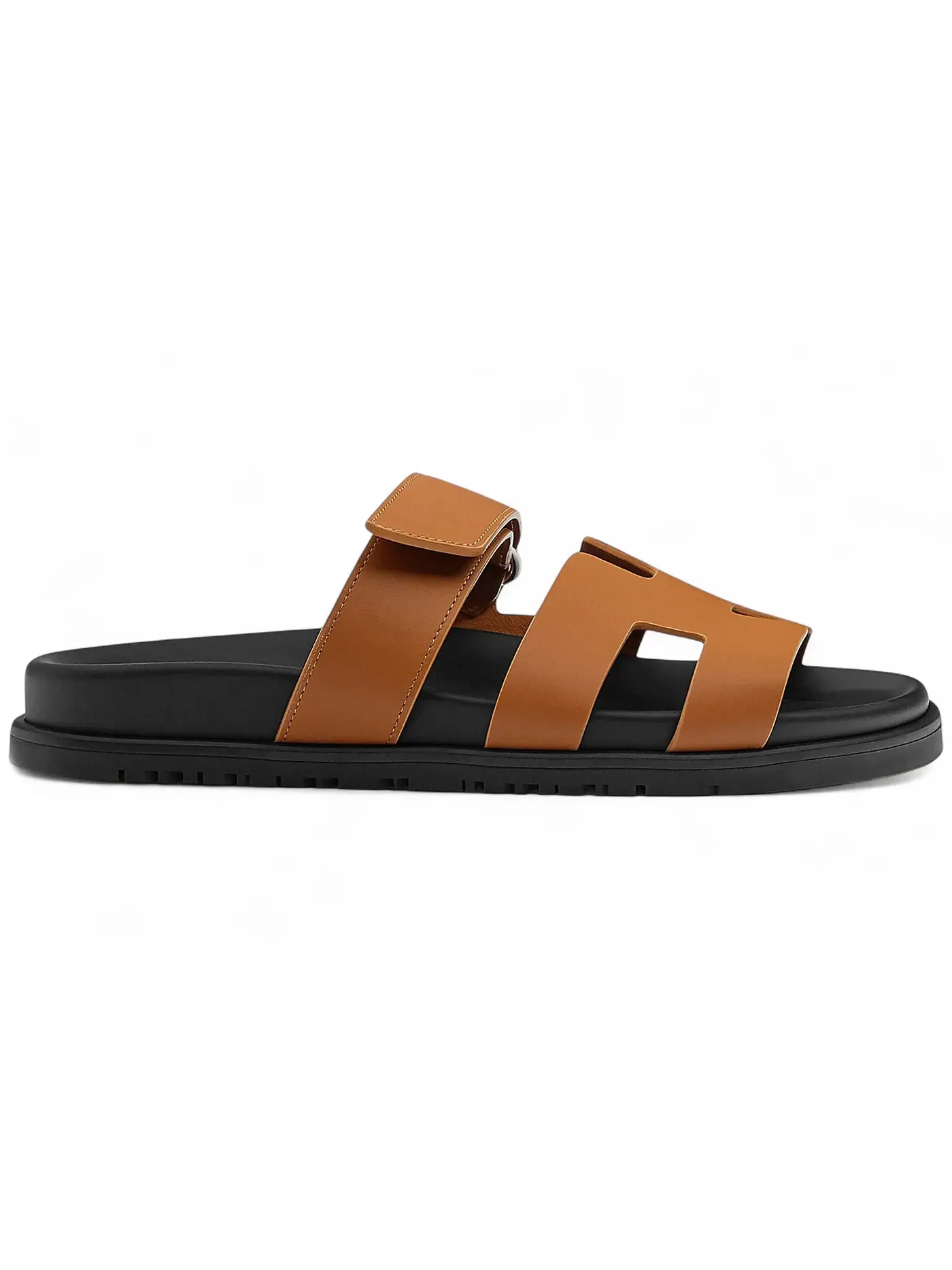 Женские сандалии-шлепанцы с ремешком Hermes Chypre Sandal Naturel Calfskin — изображение 1 из 1, прозрачный