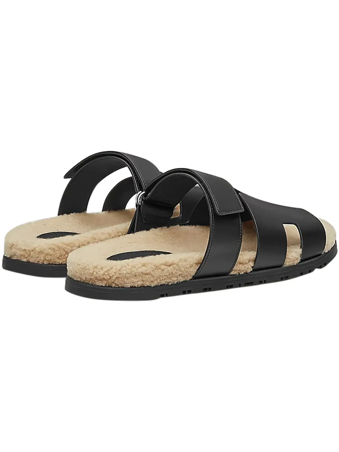 Мужские сандалии Chypre Sandal Hermes — изображение 3 из 3, черный/бежевый