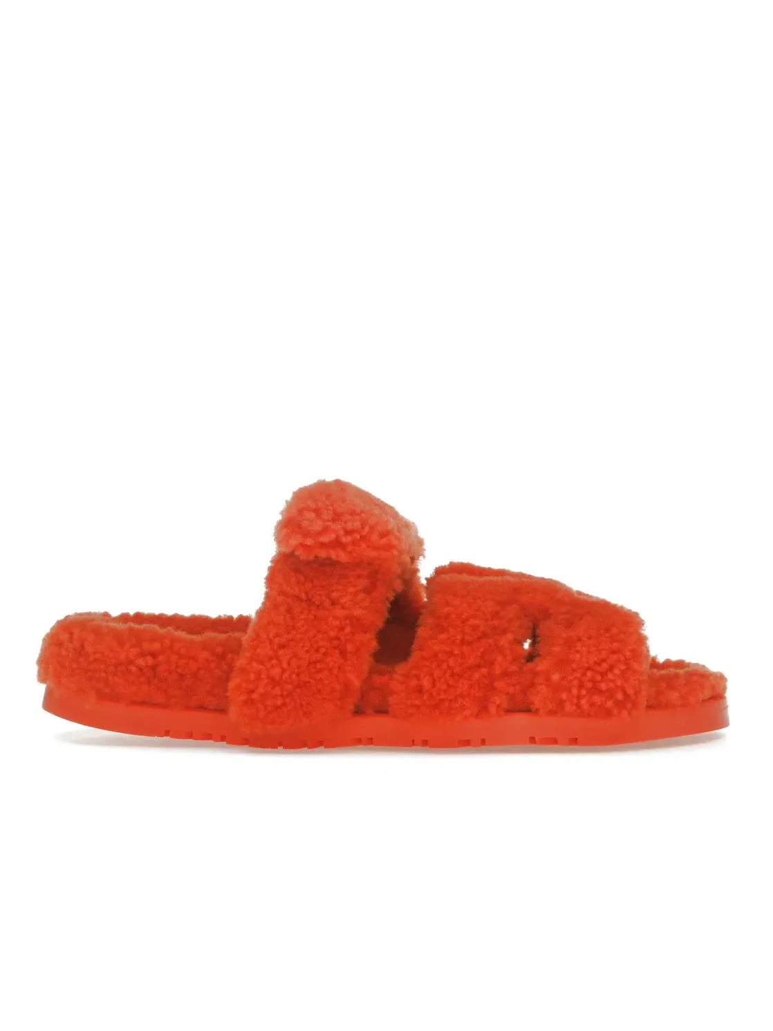 Женские сандалии на меху Hermes Chypre Sandal — изображение 1 из 4, оранжевый