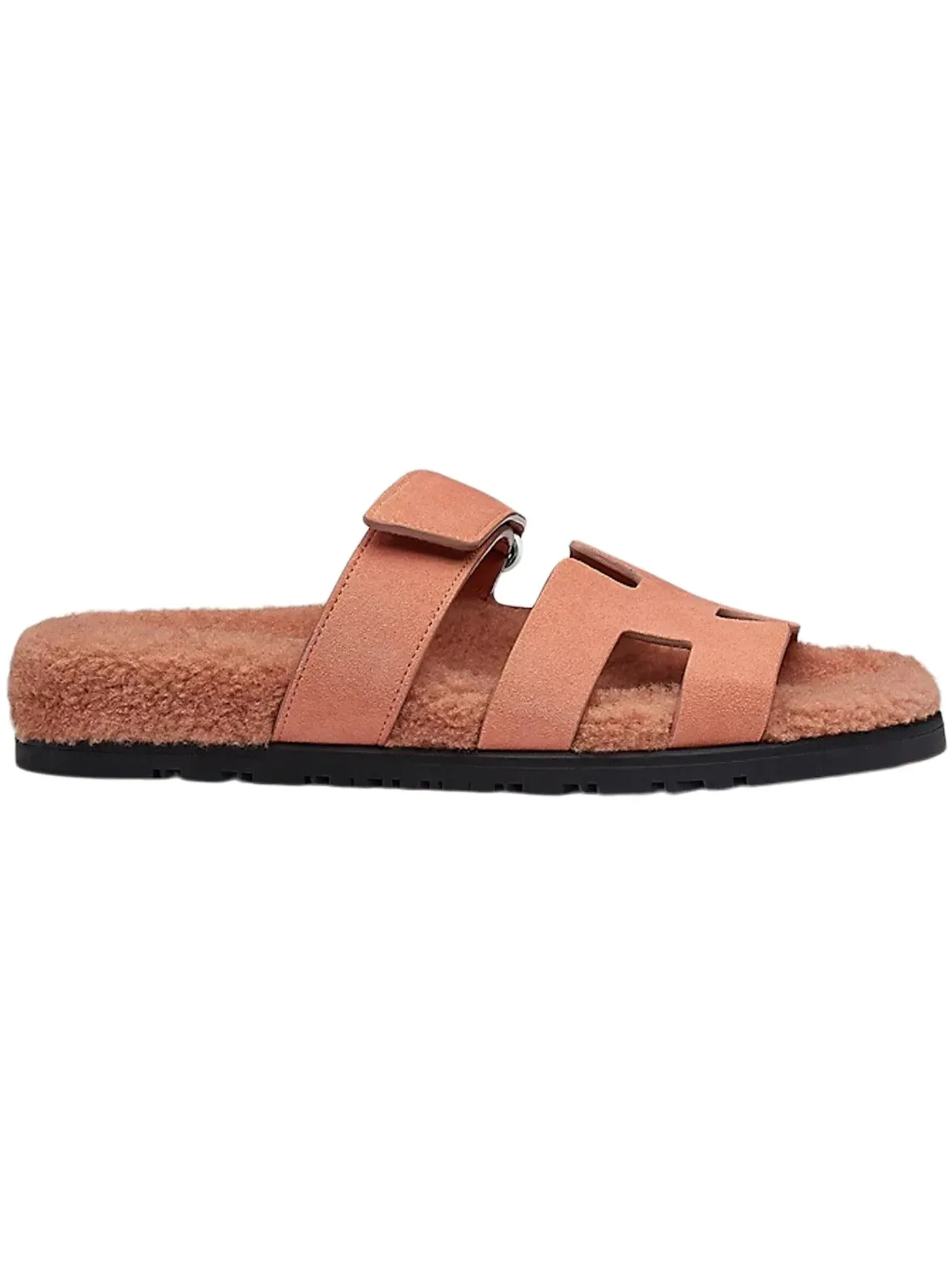 Женские сандалии-слайды Hermes Chypre Sandal — изображение 1 из 3, розовый/черный