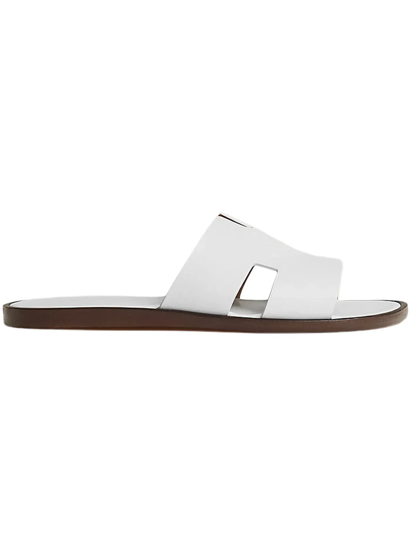 Мужские сандалии Blanc Smooth Calfskin Leather Hermes — изображение 1 из 3, коричневый