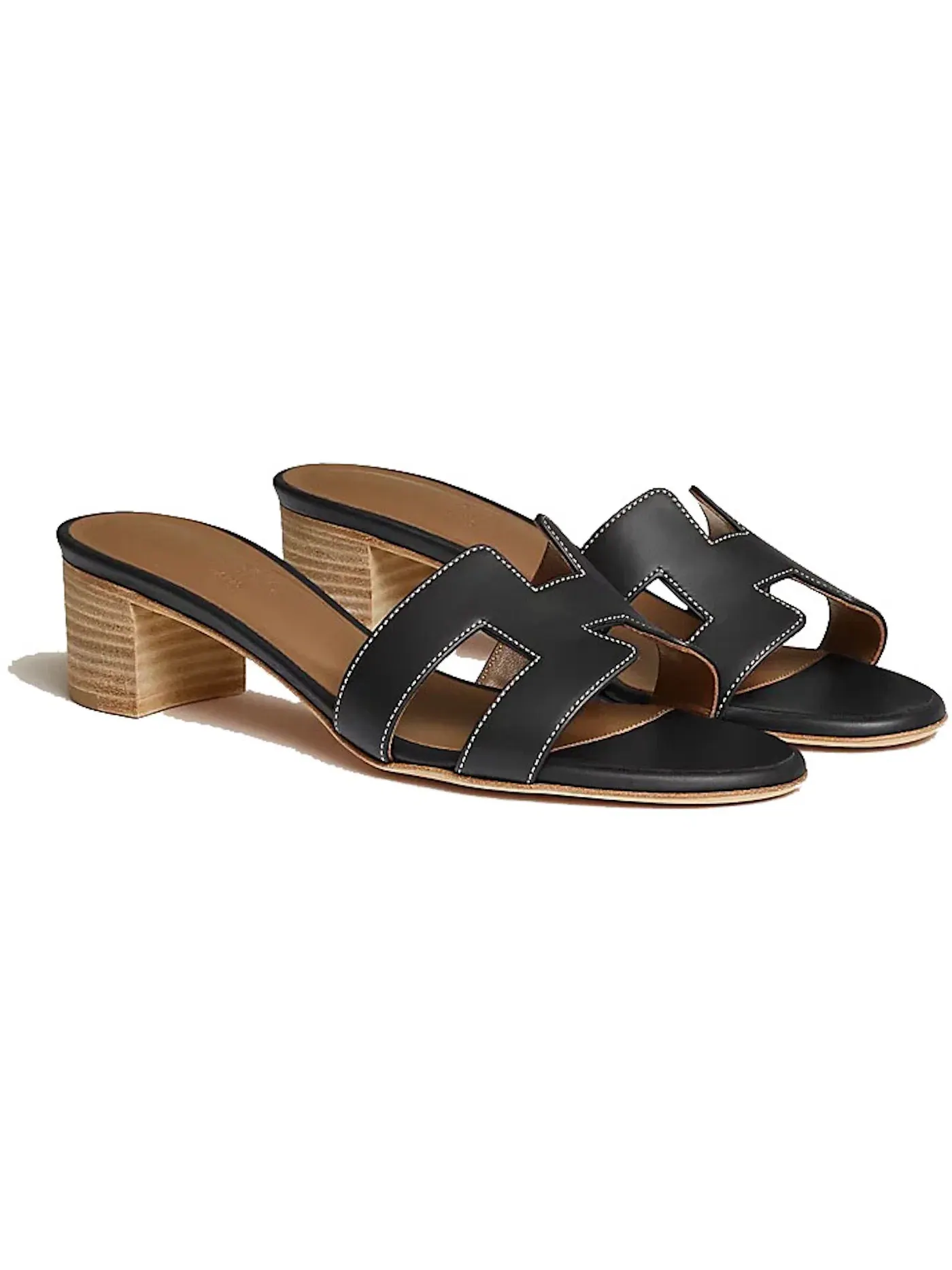 Женские сандалии из телячьей кожи Oasis Hermes — изображение 2 из 3, черный