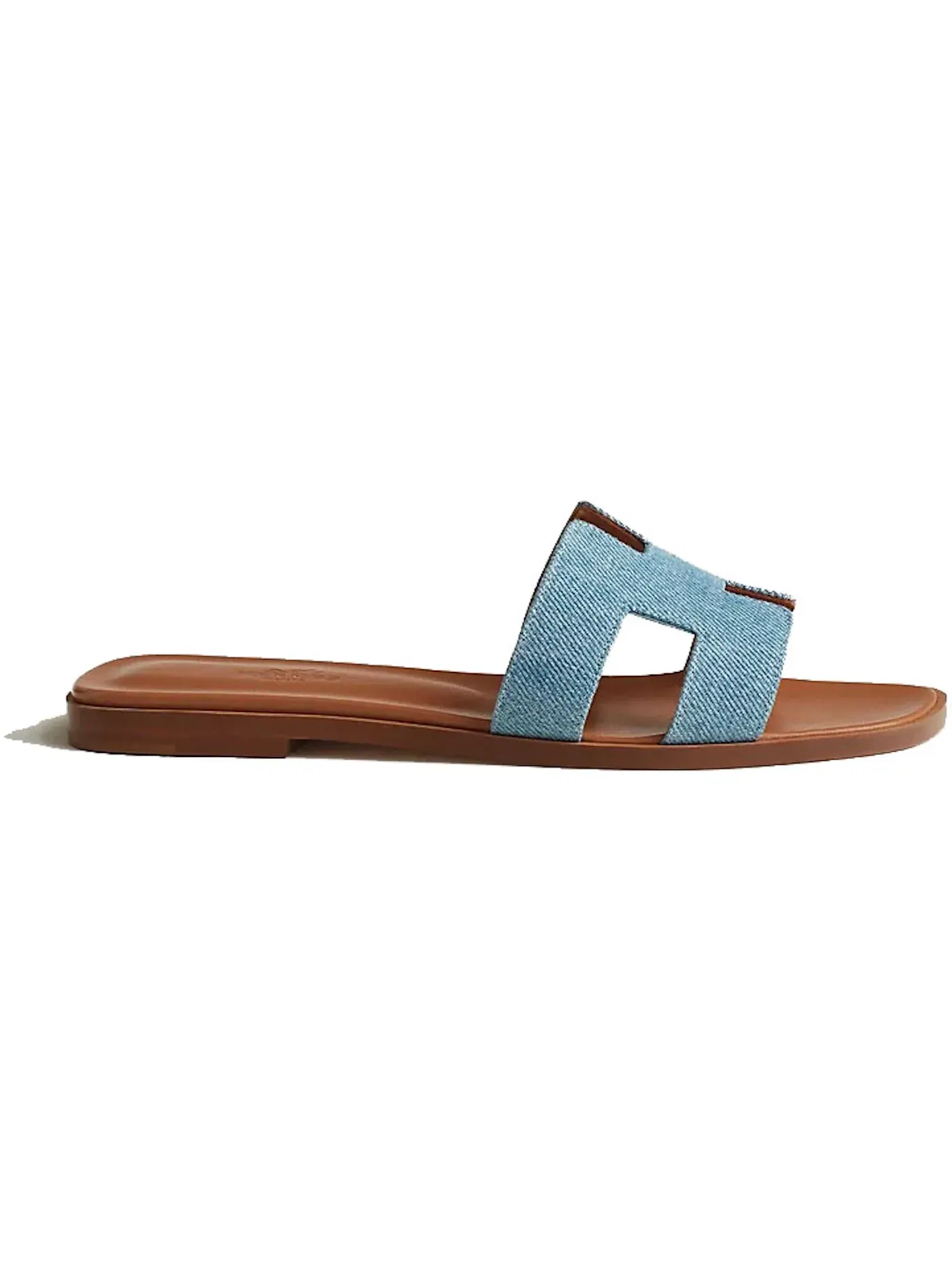 Женские сандалии-слайды Hermes Oran Sandal, Bleu Clair — изображение 1 из 3