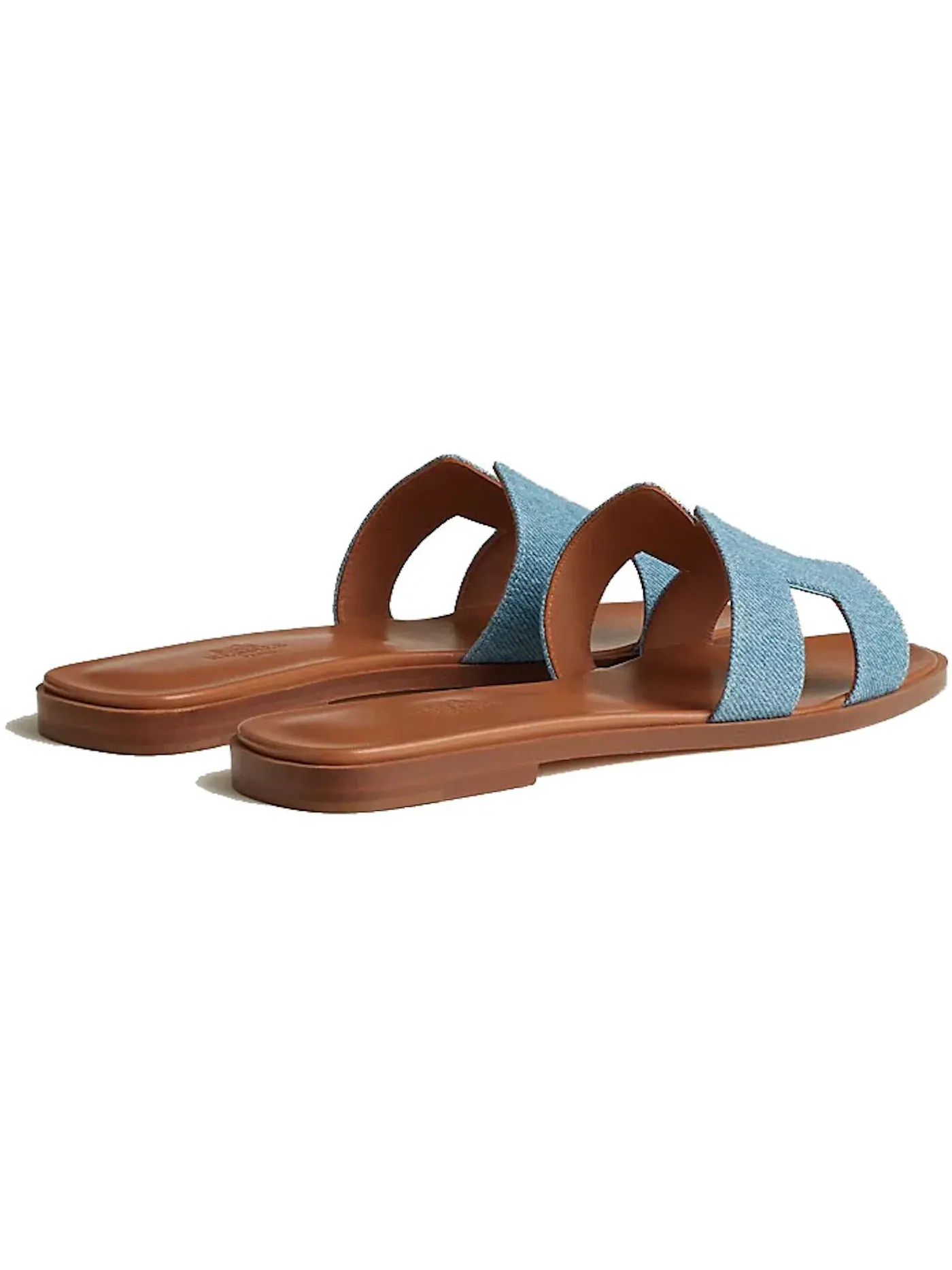 Женские сандалии-слайды Hermes Oran Sandal, Bleu Clair — изображение 3 из 3