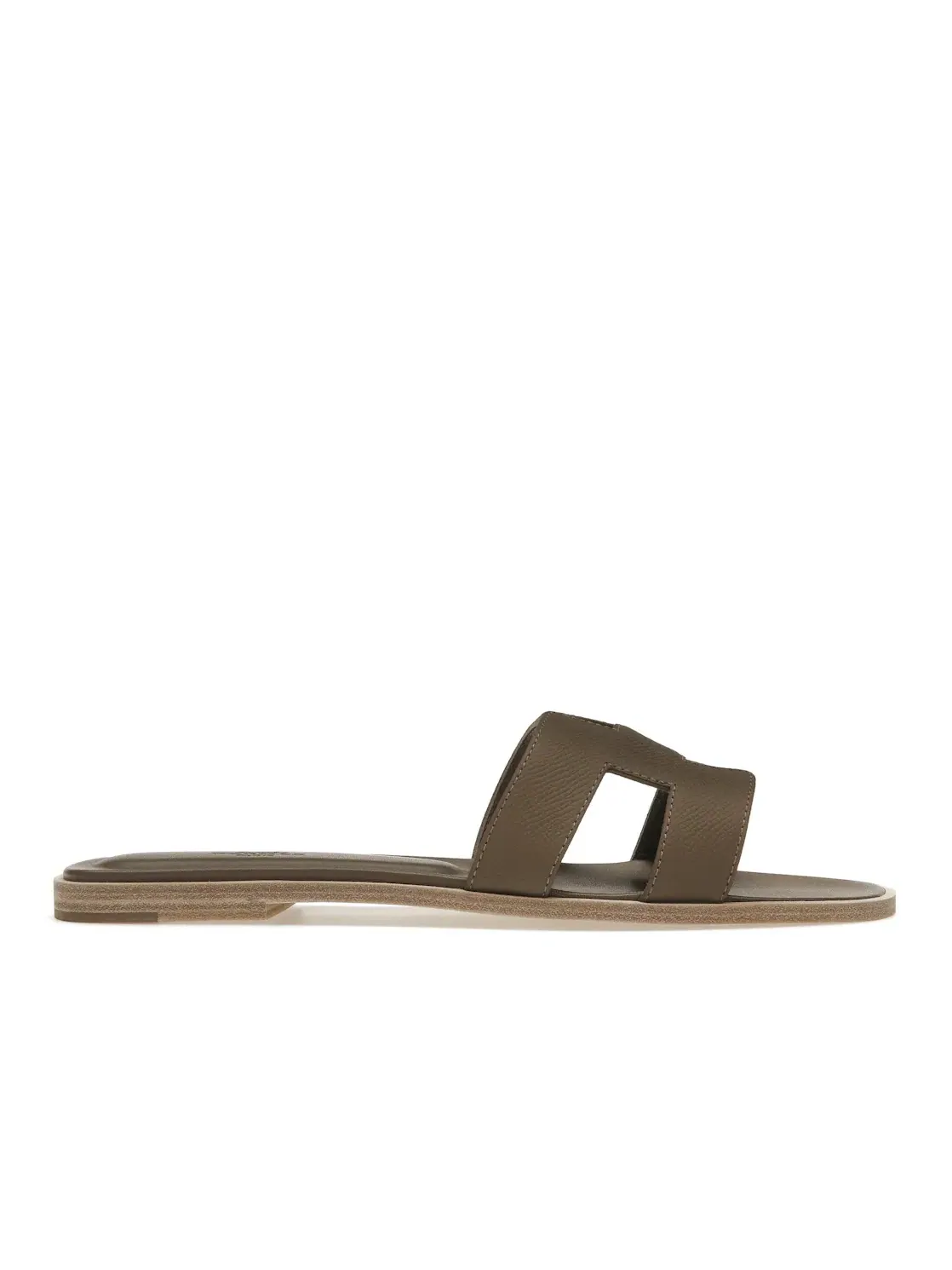 Женские сандалии-слайды Hermes Oran Sandal Hermes, Etoupe — изображение 1 из 4