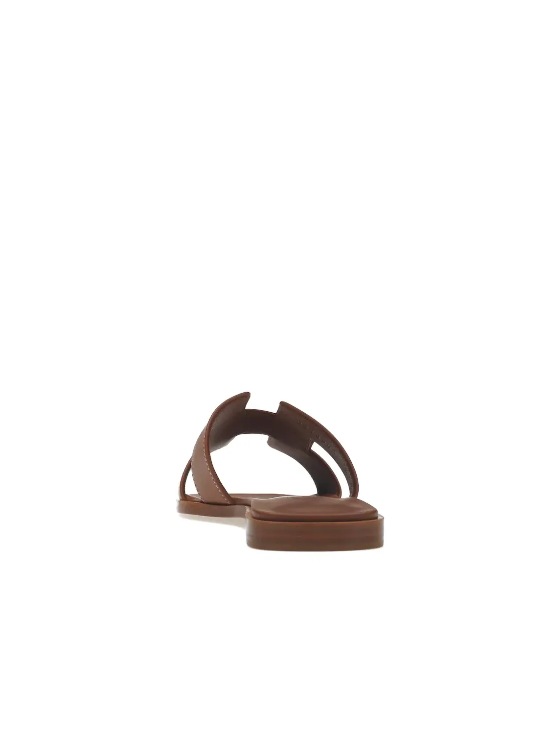 Женские сандалии с золотой отделкой Hermes Oran Sandal — изображение 4 из 4, коричневый